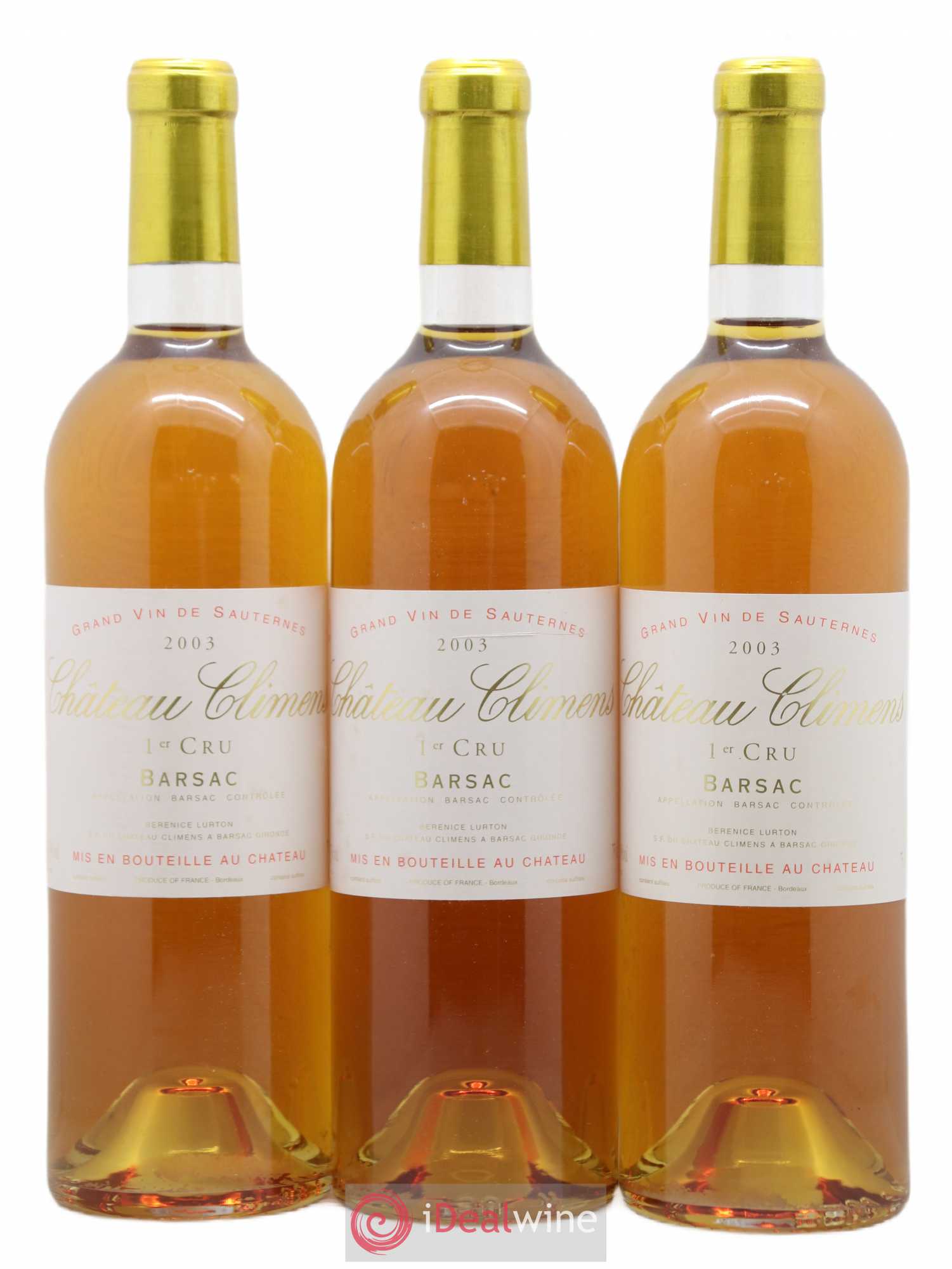 Château Climens 1er Grand Cru Classé 2003 - Lotto di 3 bottiglie - 0
