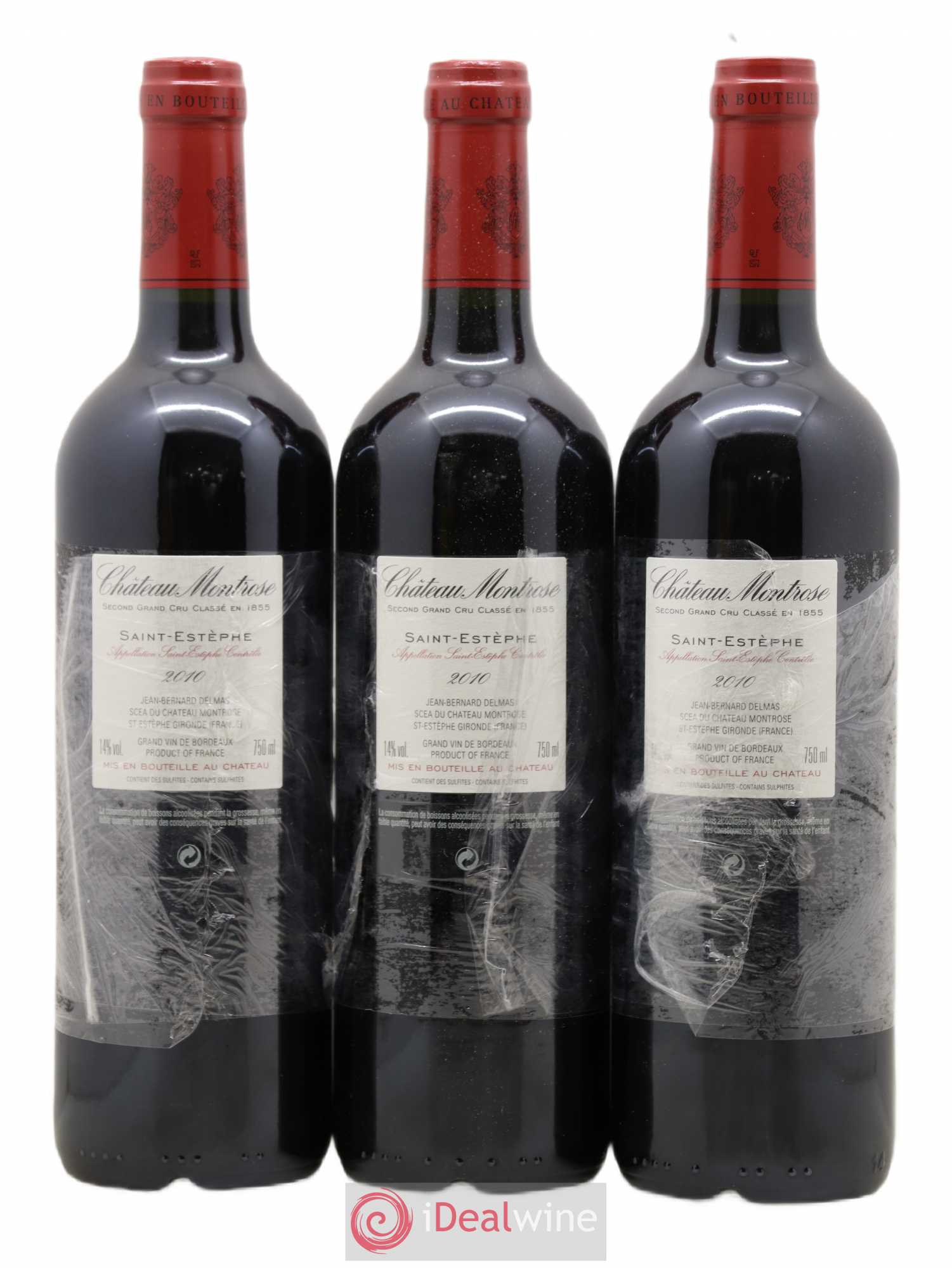 Château Montrose 2ème Grand Cru Classé 2010 - Lot de 3 bouteilles - 1