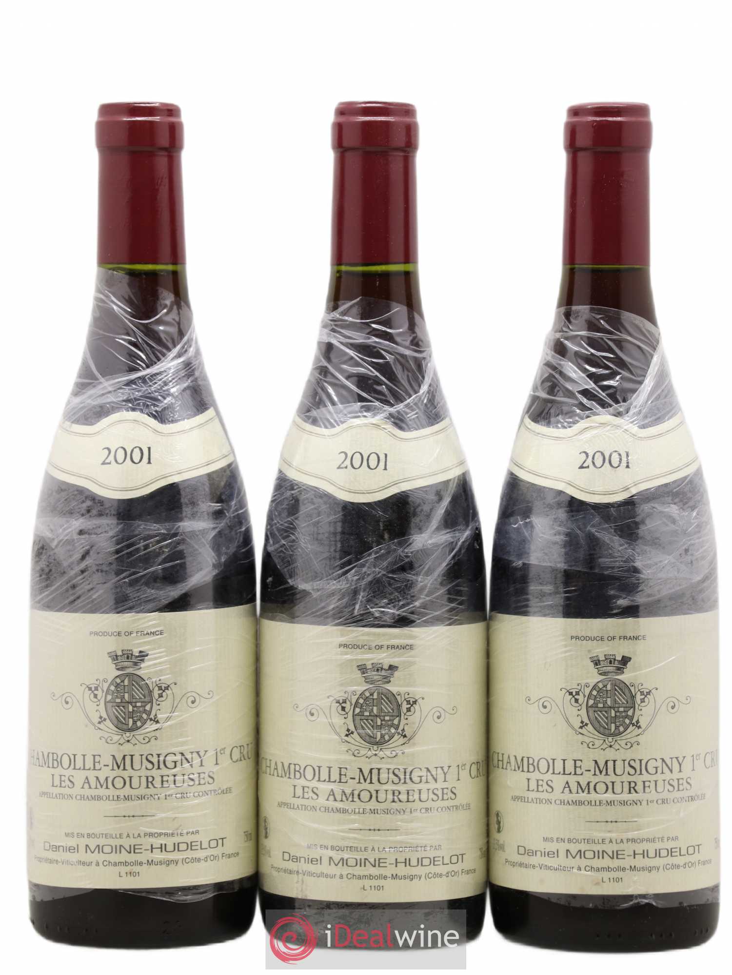 Chambolle-Musigny 1er Cru Les Amoureuses Moine-Hudelot (Domaine) 2001 - Lot de 3 bouteilles - 0