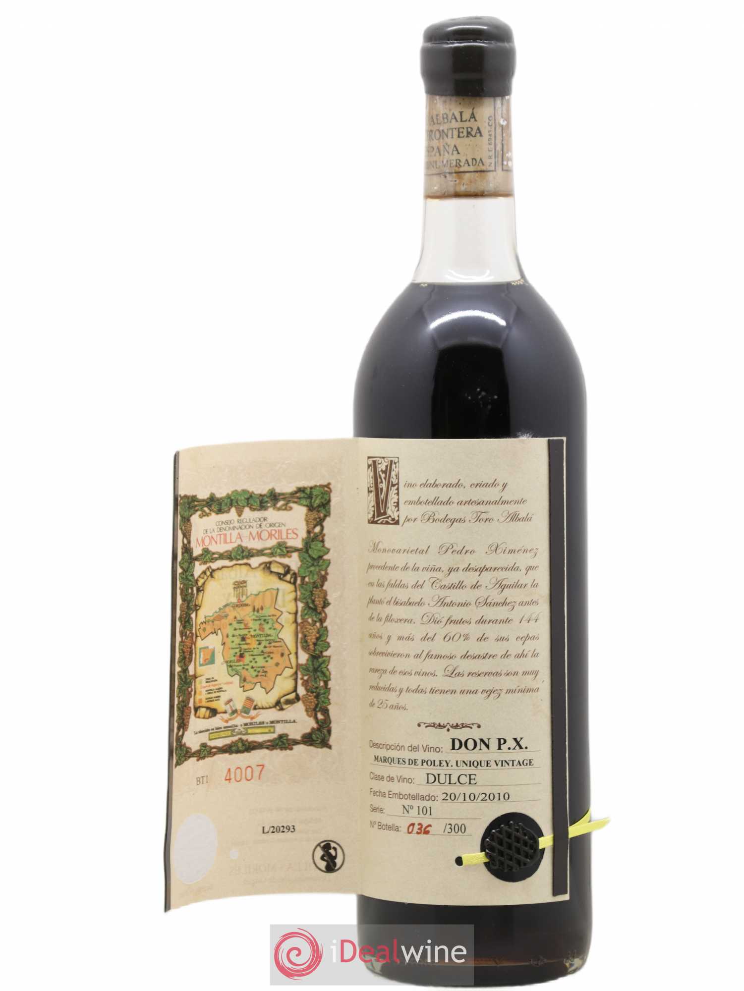 Montilla Moriles Bodegas Toro Albala DON P.X Marqués de Poley Reserva Especial 1961 - Lot de 1 bouteille - 2