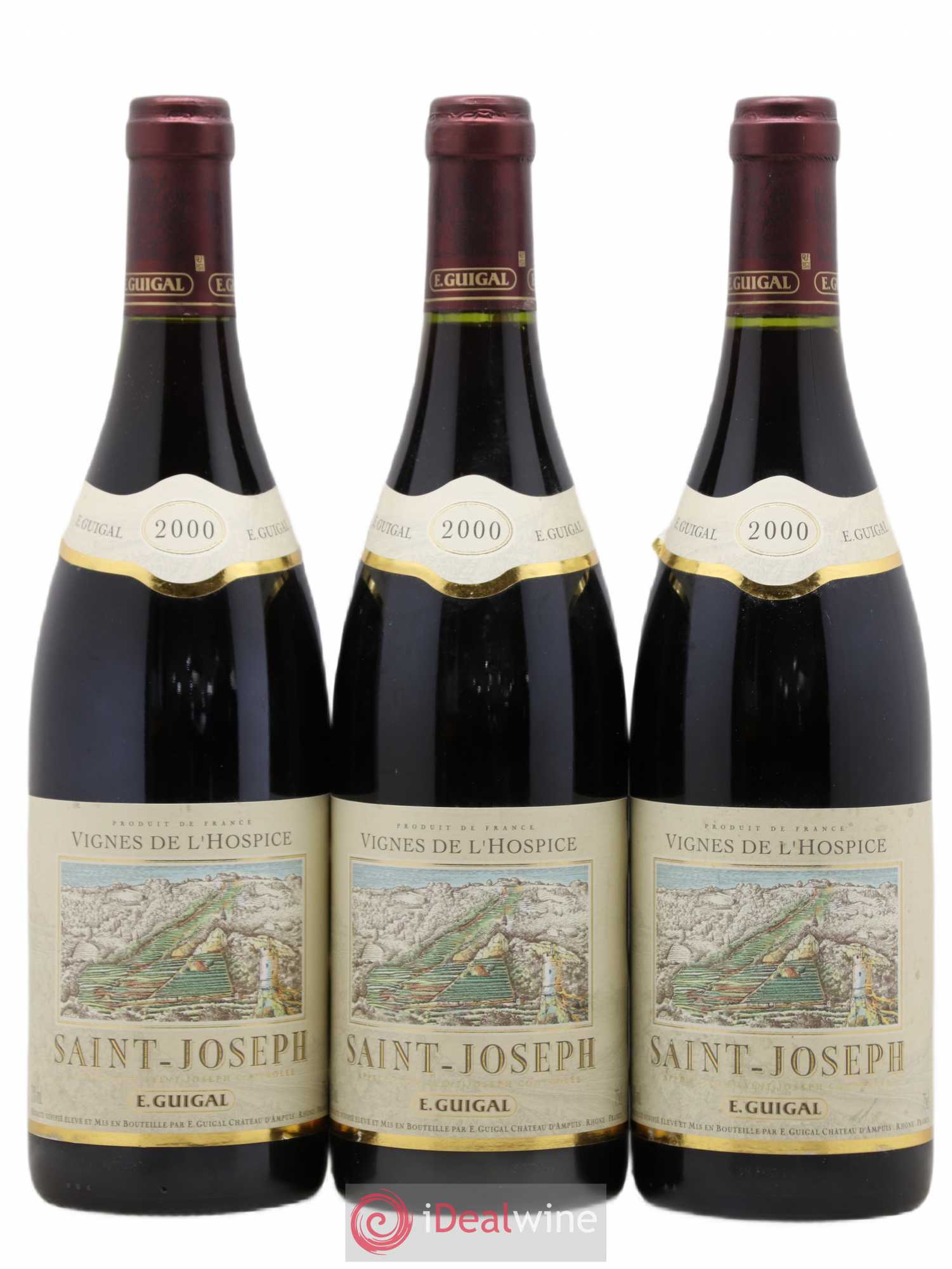 Saint-Joseph Vignes de l'Hospice Guigal 2000 - Lot de 3 bouteilles - 0