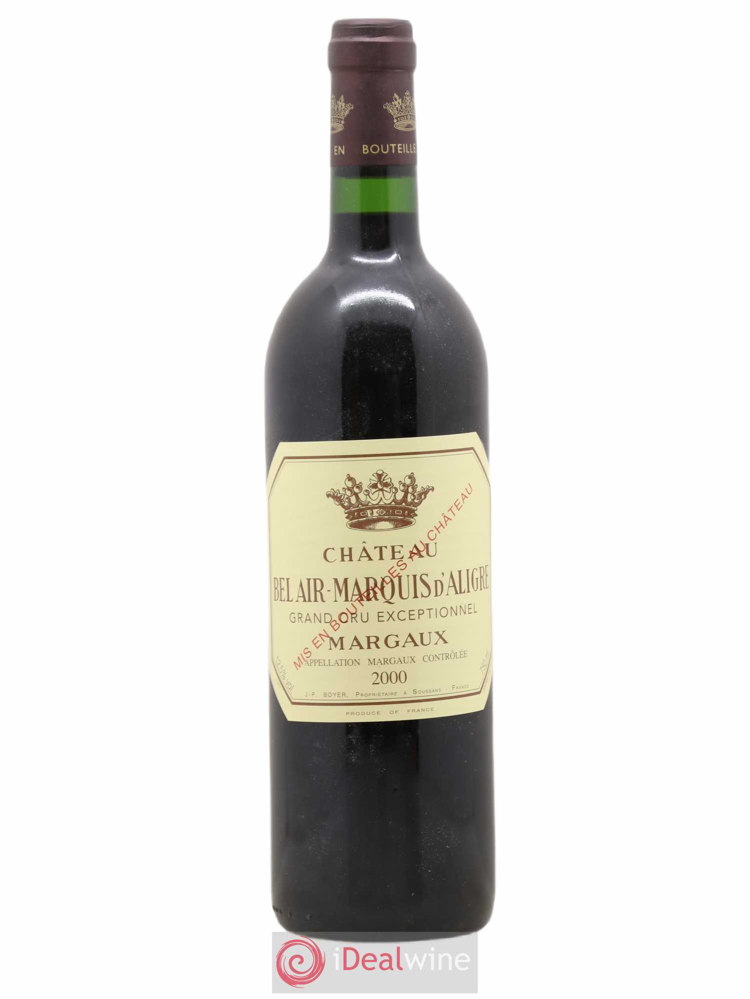 Château Bel Air Marquis d'Aligre 2000 - Lot de 1 bouteille - 0