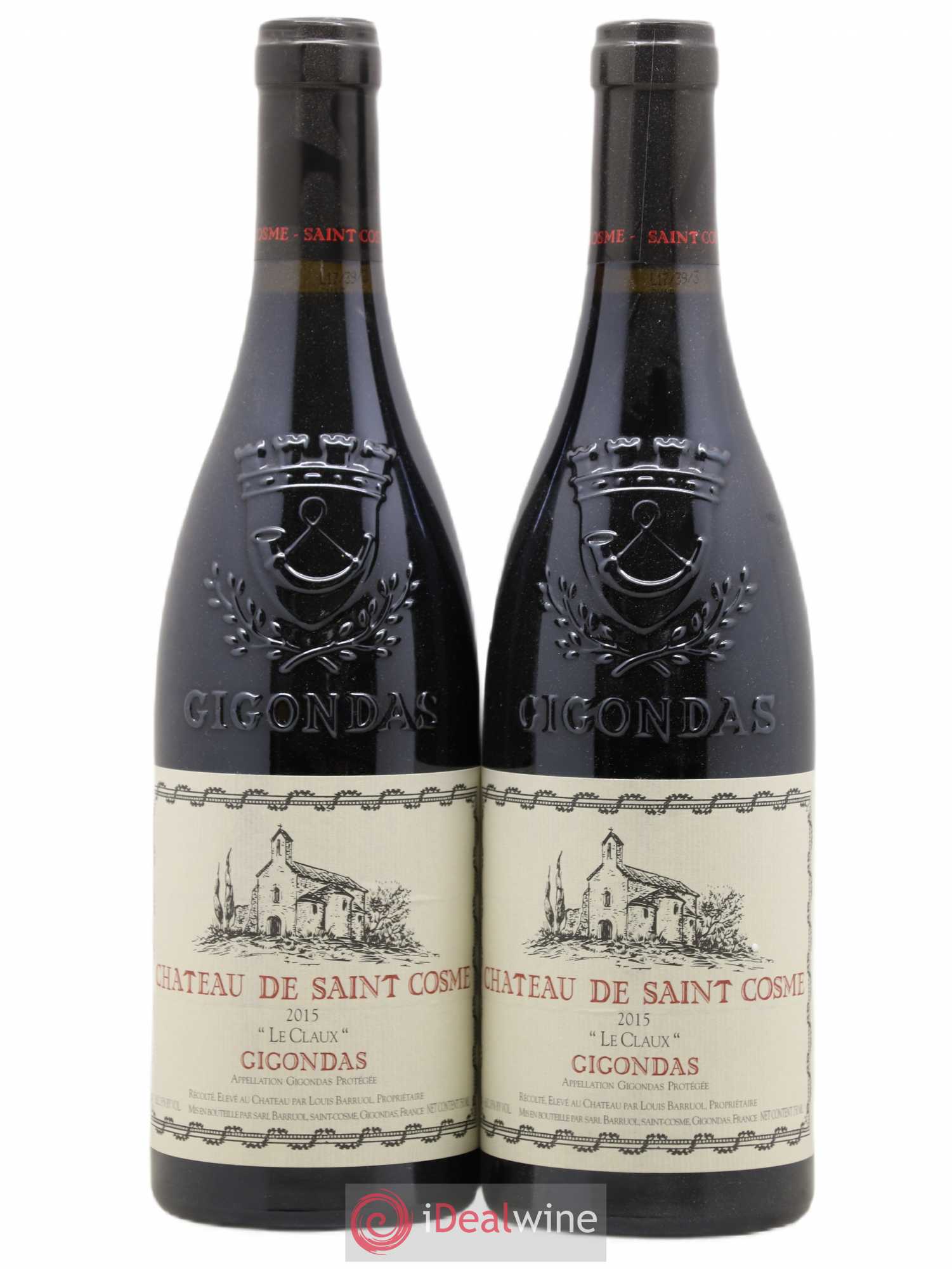 Gigondas Le Claux Saint Cosme 2015 - Lot de 2 bouteilles - 0