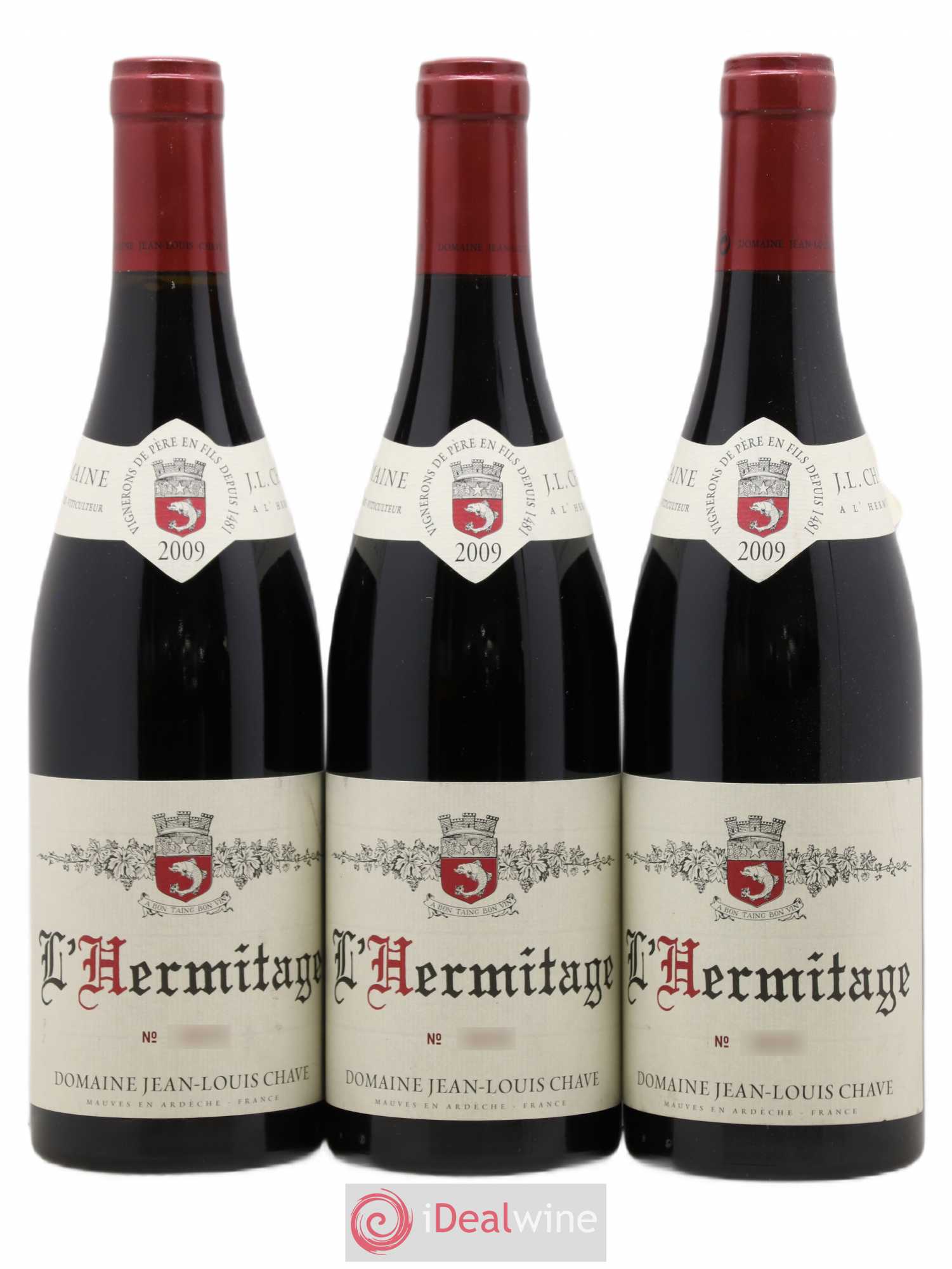 Hermitage Jean-Louis Chave 2009 - Lot de 3 bouteilles - 0