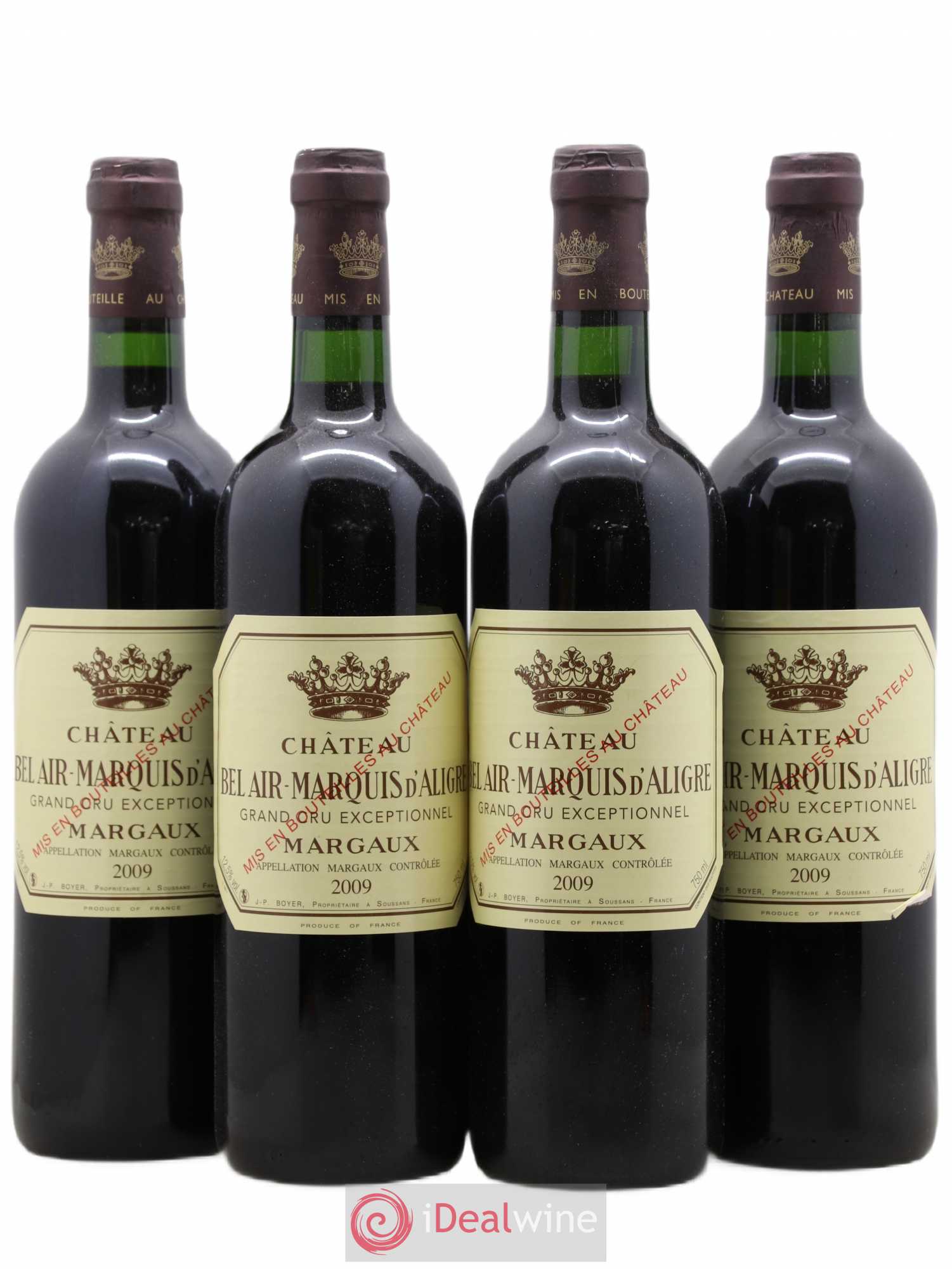 Château Bel Air Marquis d'Aligre 2009 - Lot de 4 bouteilles - 0