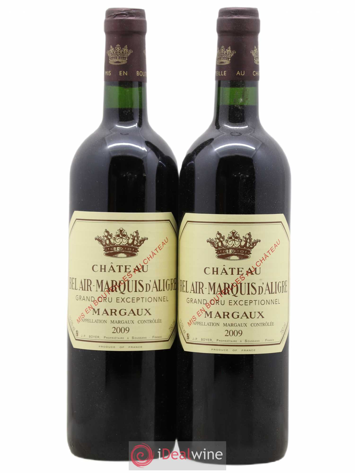 Château Bel Air Marquis d'Aligre 2009 - Lot de 2 bouteilles - 0