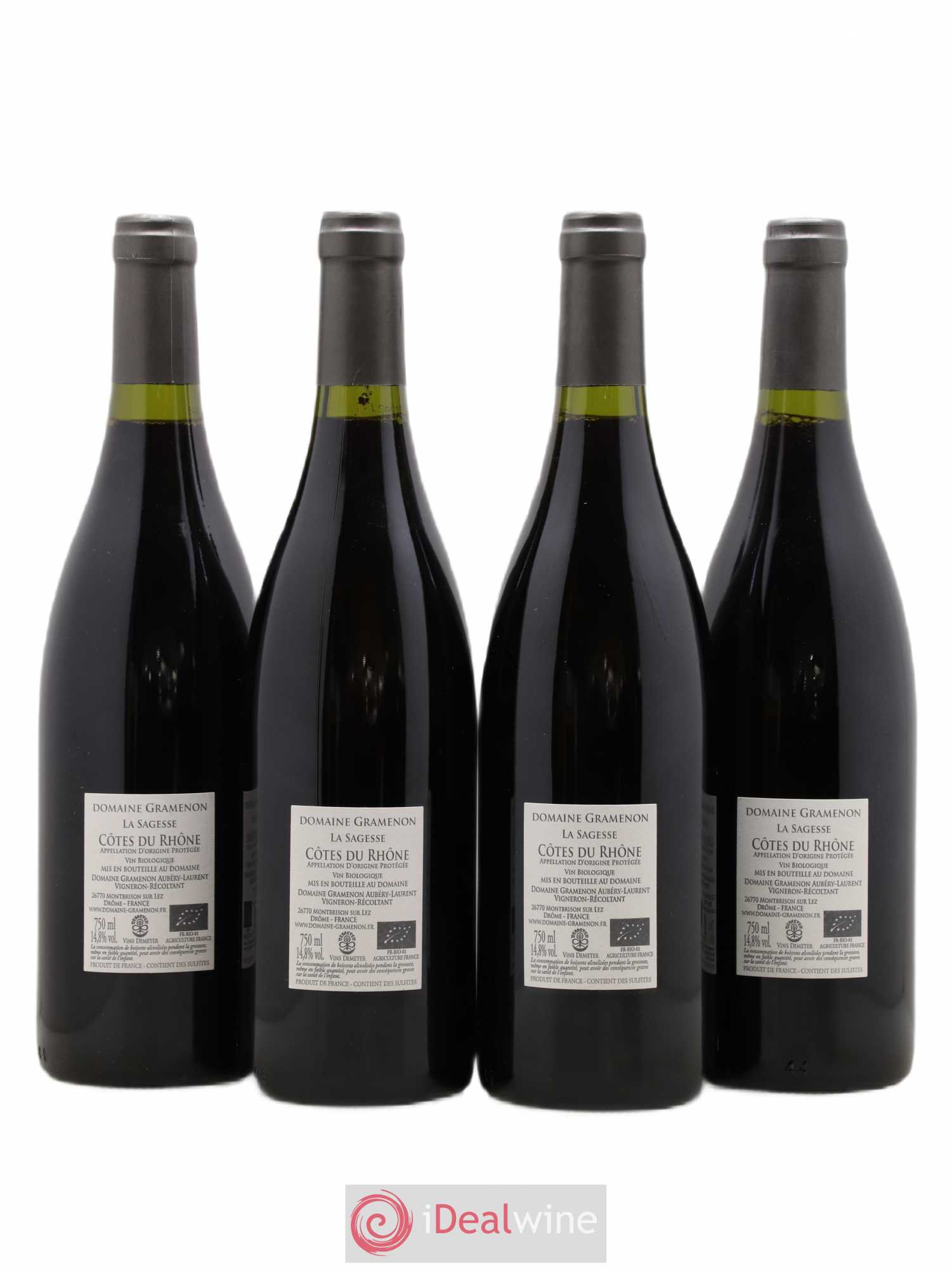 Côtes-du-Rhône La Sagesse Gramenon (Domaine) 2015 - Lot de 4 bouteilles - 1