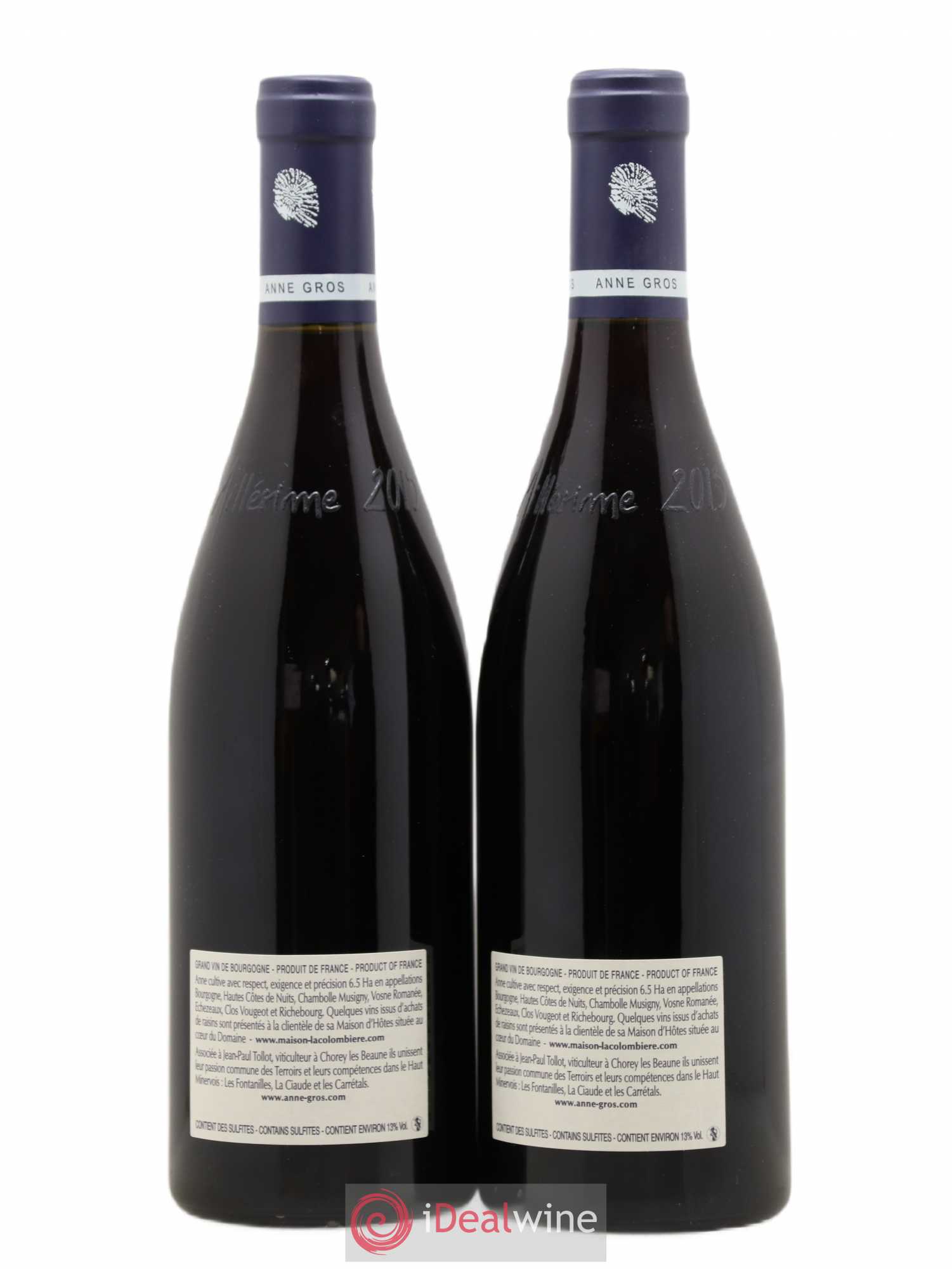Echezeaux Grand Cru Les Loachausses Anne Gros 2015 - Lotto di 2 bottiglie - 1