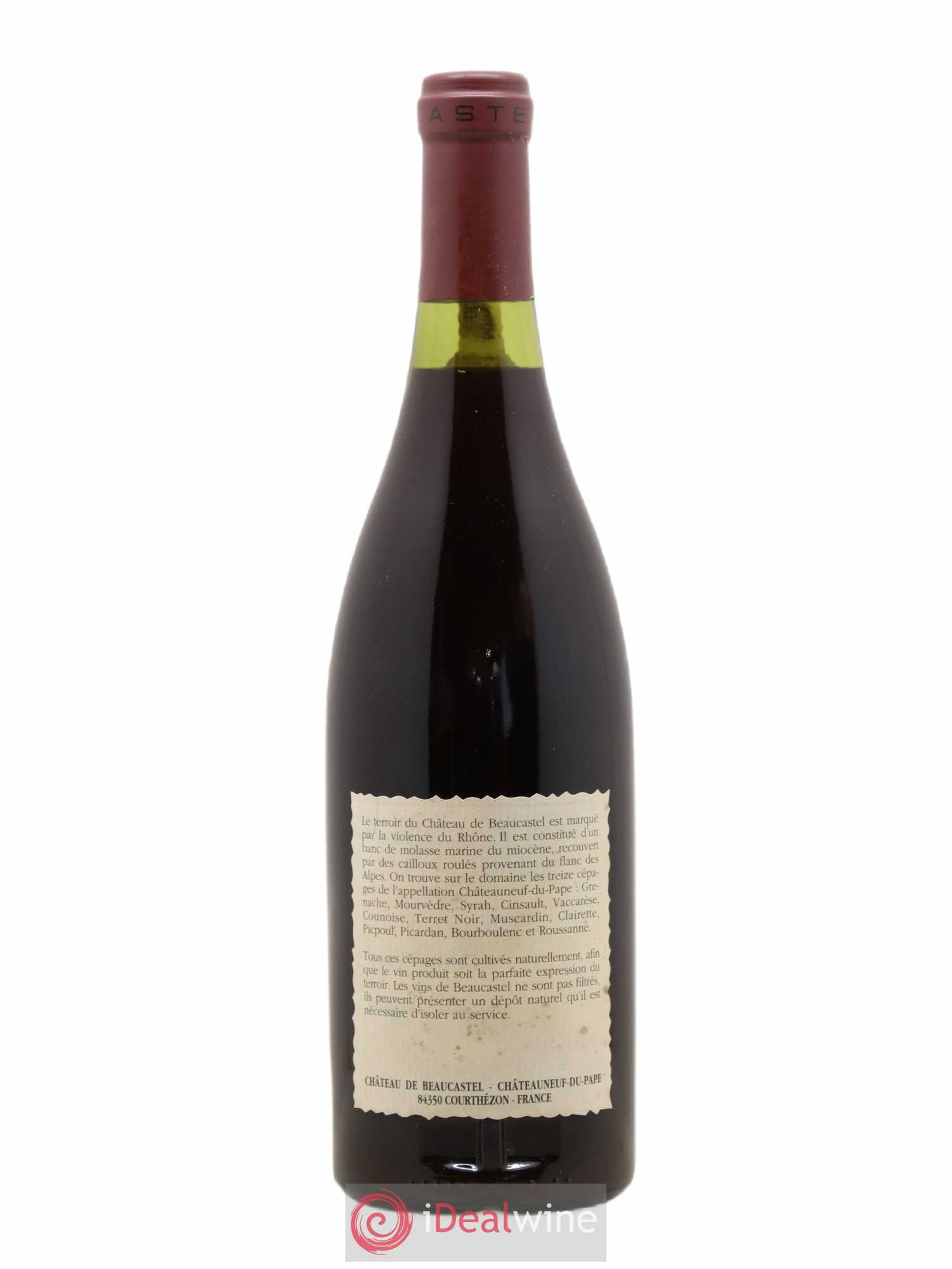 Châteauneuf-du-Pape Château de Beaucastel Famille Perrin 1990 - Lot de 1 bouteille - 1
