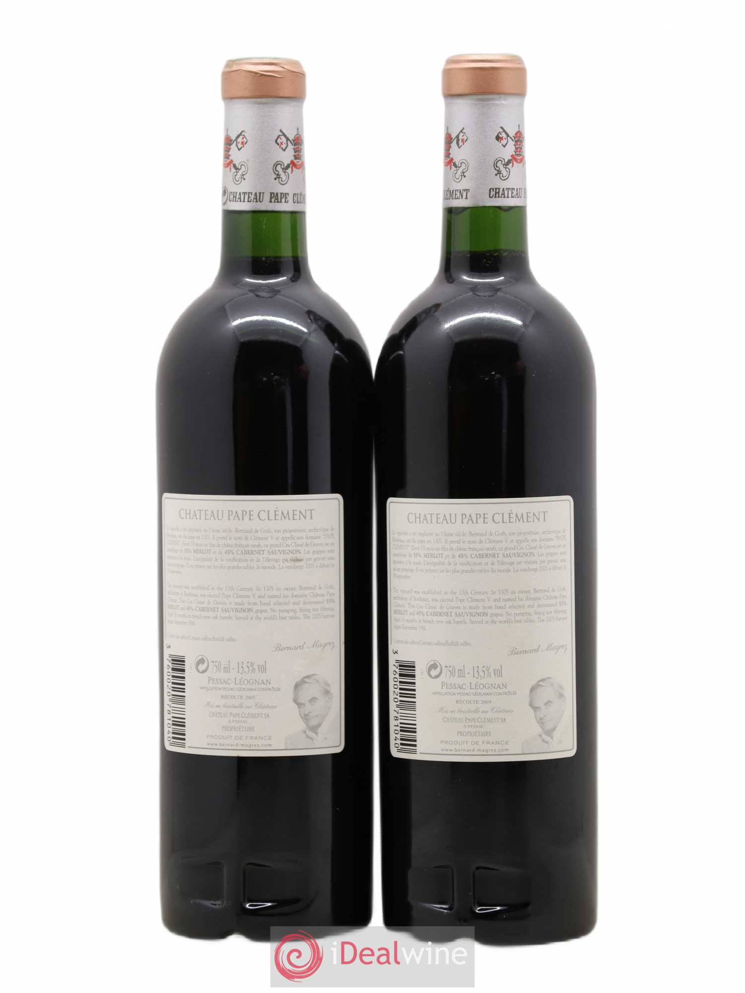 Château Pape Clément Cru Classé de Graves 2005 - Lot de 2 bouteilles - 1