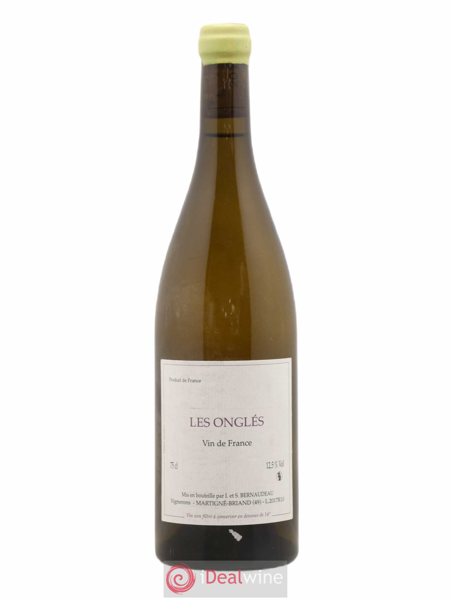 Vin de France Les Onglés Stéphane Bernaudeau 2017 - Lot de 1 bouteille - 0