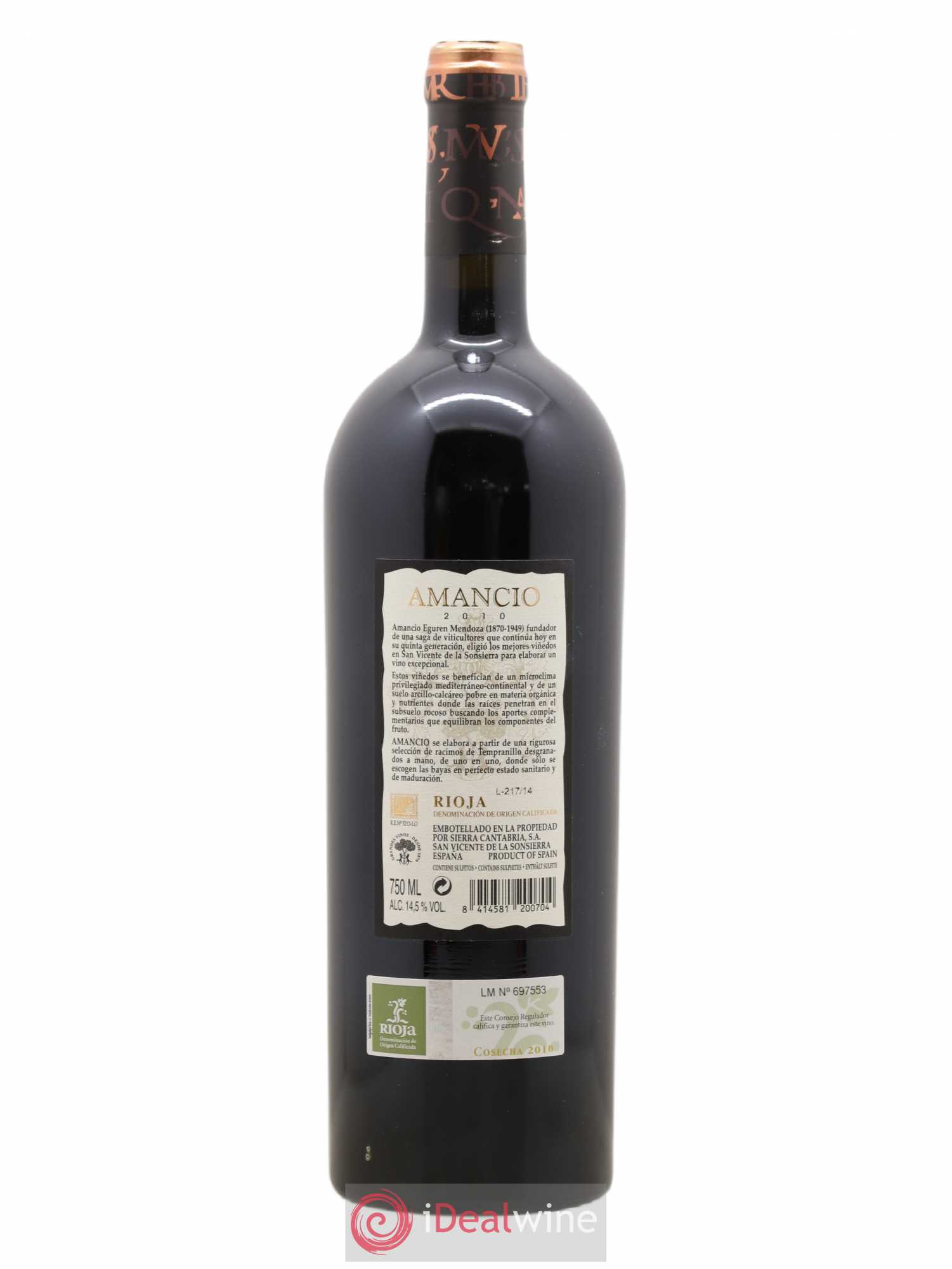 Rioja DOCA Amancio Sierra Cantabria 2010 - Lot of 1 bottle - 1