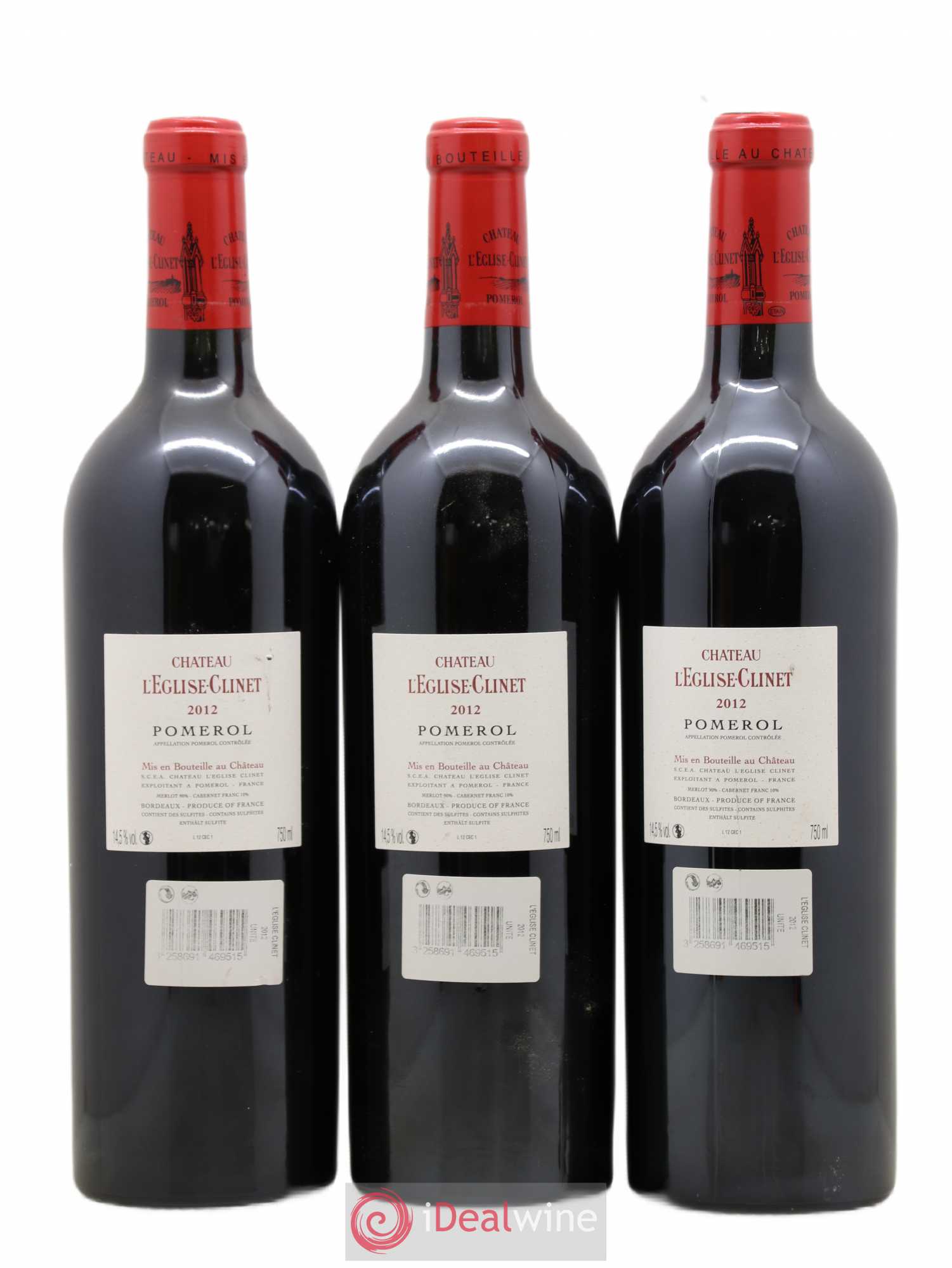 Château l' Église Clinet 2012 - Lot de 3 bouteilles - 1