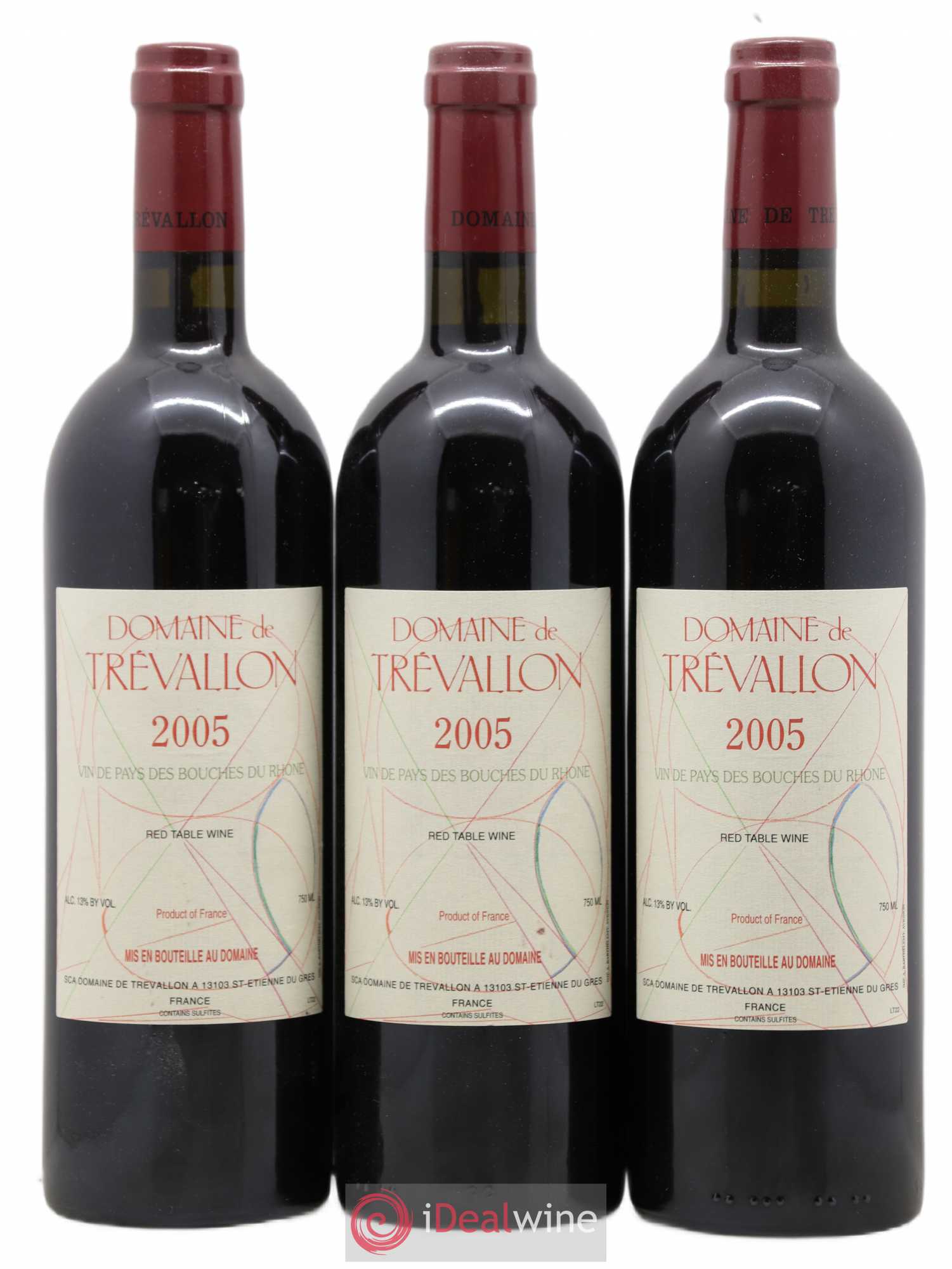 VDP Bouches du Rhône Trévallon (Domaine de) Eloi Dürrbach 2005 - Lotto di 3 bottiglie - 0