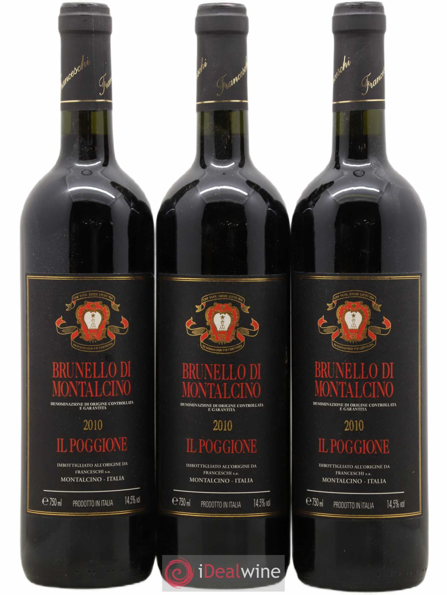 Brunello di Montalcino DOCG Il Poggione Lavinio Franceschi 2010 - Lot de 3 bouteilles - 0