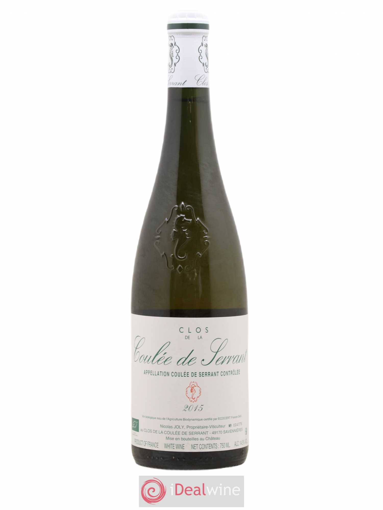 Savennières Clos de la Coulée de Serrant Vignobles de la Coulée de Serrant - Nicolas Joly 2015 - Lot de 1 bouteille - 0