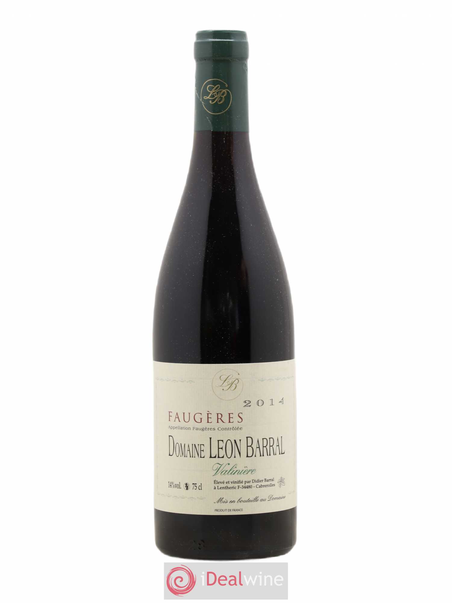 Faugères Valinière Domaine Léon Barral 2014 - Lot de 1 bouteille - 0