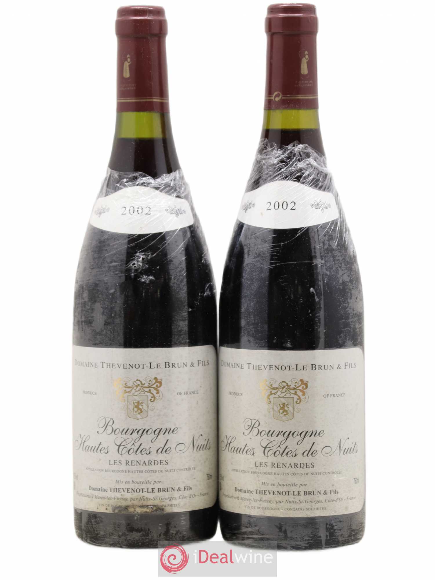Hautes-Côtes de Nuits Les Renardes Thévenot Le Brun 2002 - Posten von 2 Flaschen - 0
