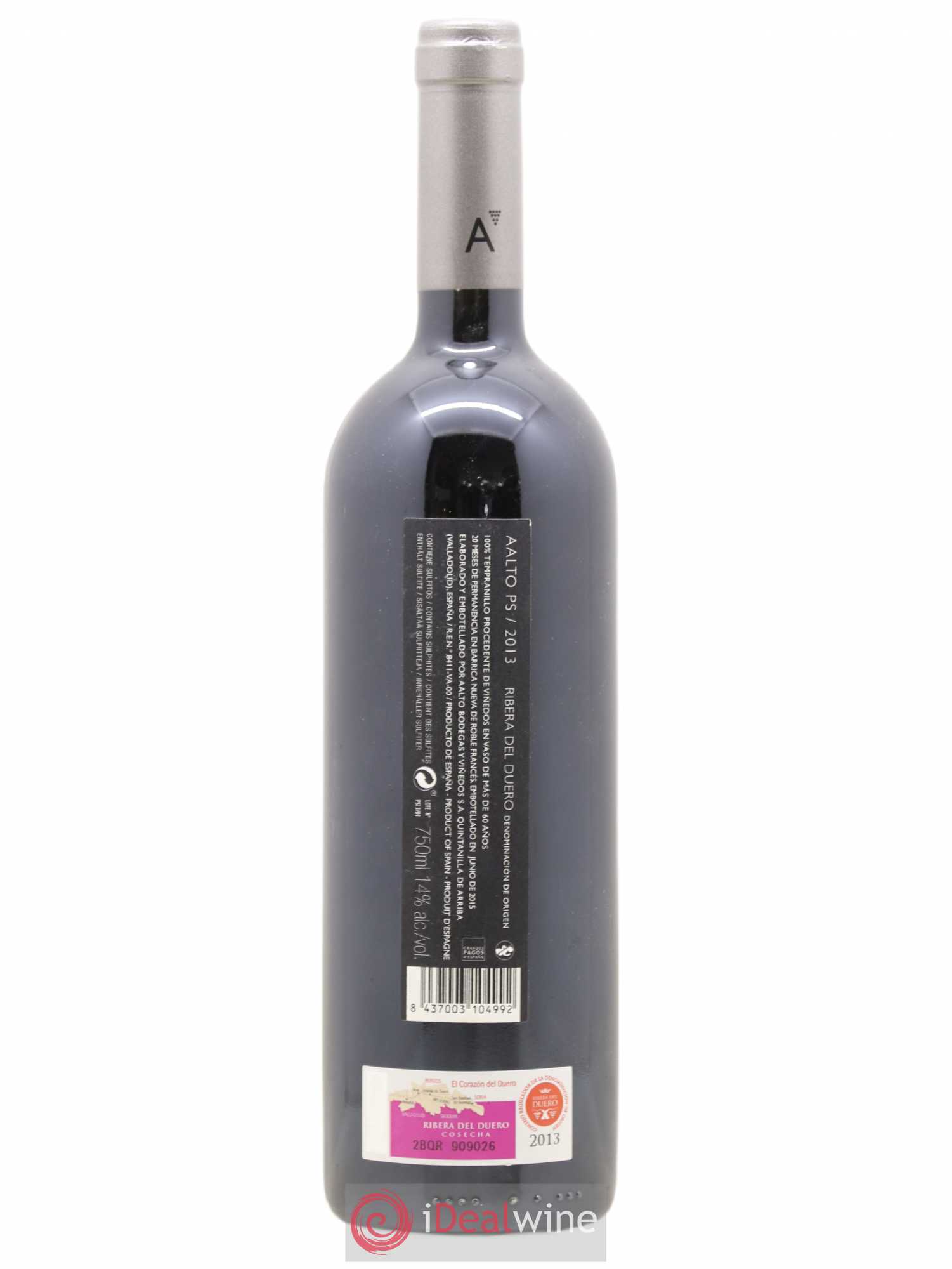 Ribera Del Duero DO Aalto PS Bodegas y Vinedos Aalto 2013 - Lot de 1 bouteille - 1