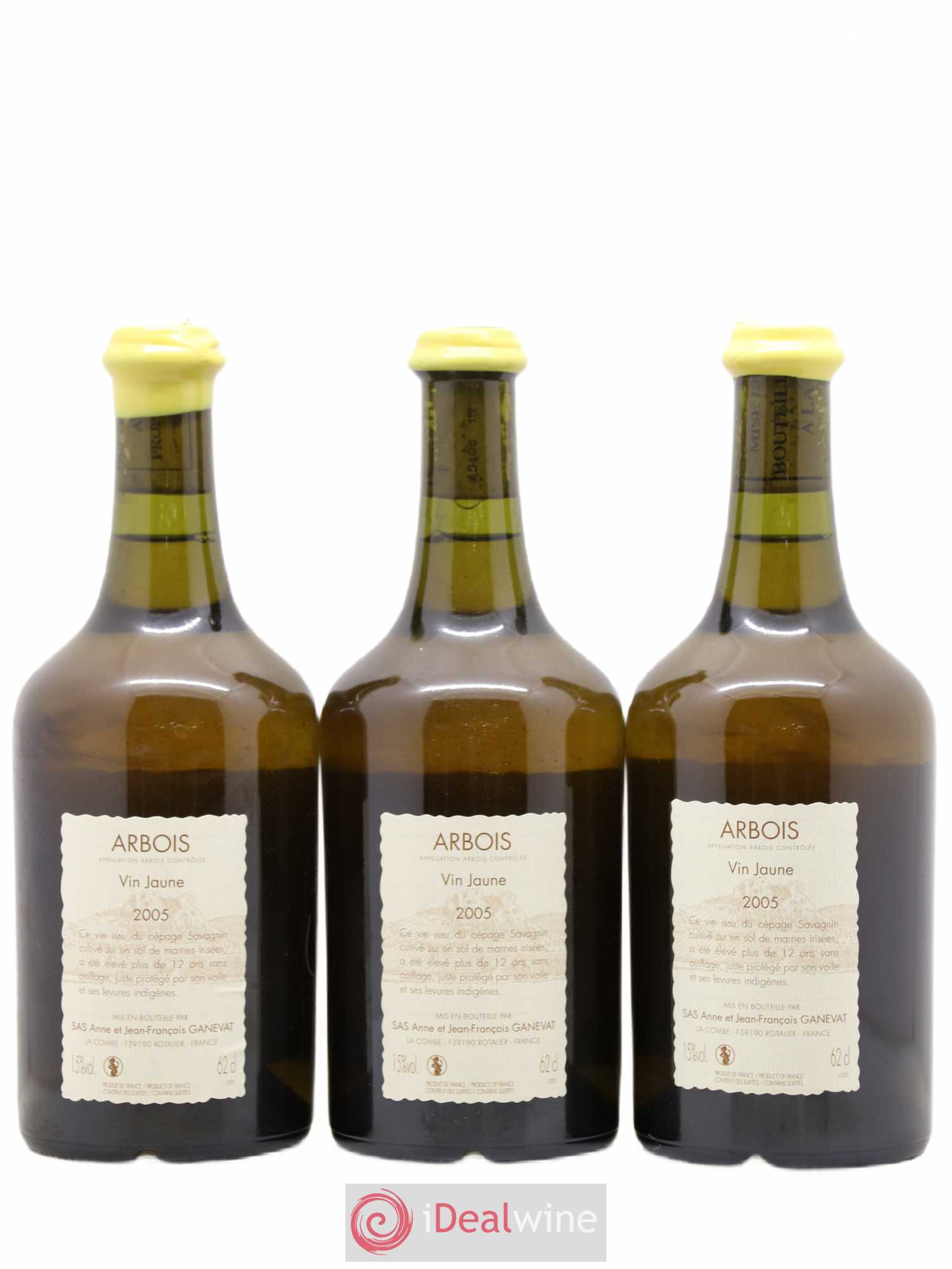 Arbois Vin Jaune Anne et Jean François Ganevat 2005 - Lot de 3 bouteilles - 1