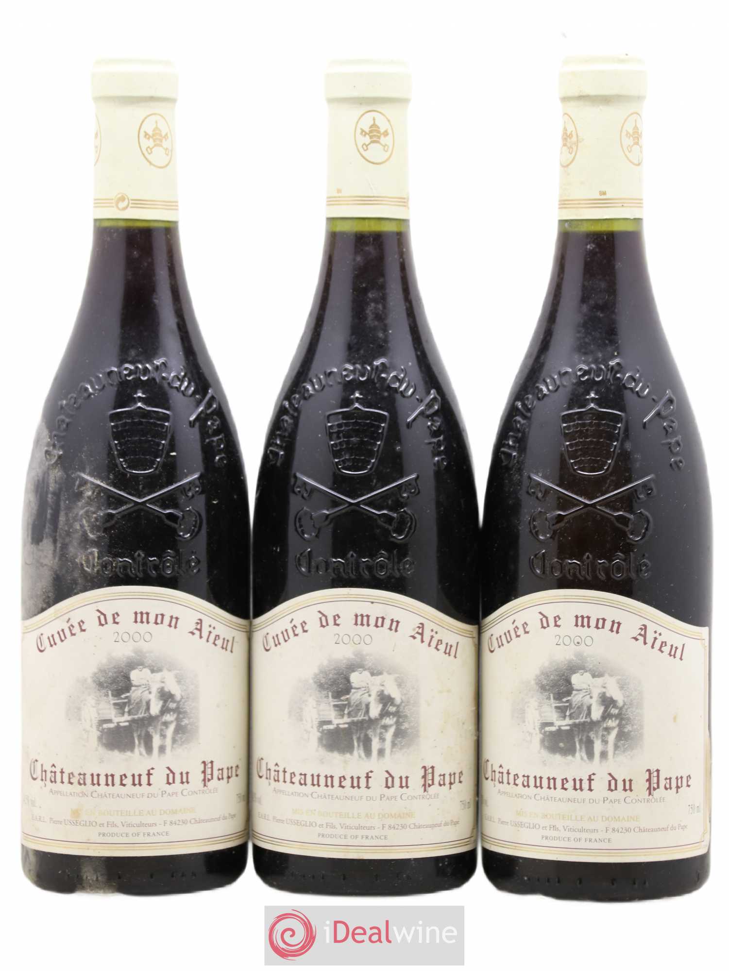 Châteauneuf-du-Pape Cuvée de mon Aïeul Pierre Usseglio & Fils 2000 - Lot de 3 bouteilles - 0