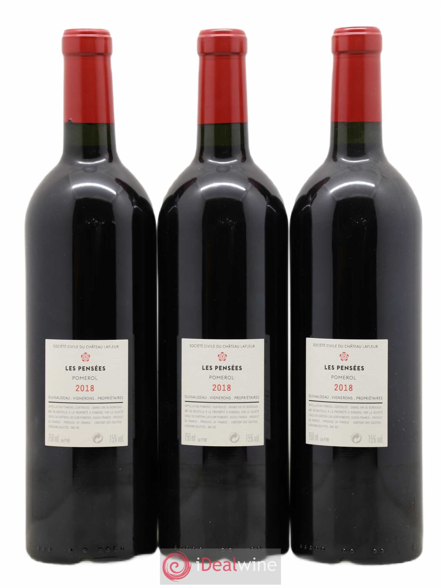 Pensées de Lafleur Second Vin 2018 - Lot de 3 bouteilles - 1