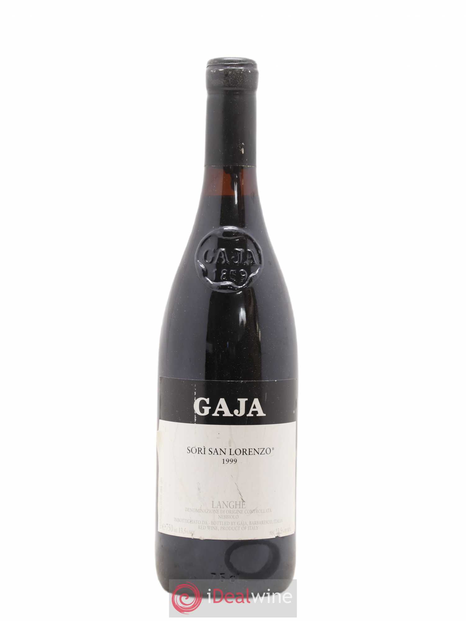 Langhe DOC Sori San Lorenzo Angelo Gaja 1999 - Lot de 1 bouteille - 0