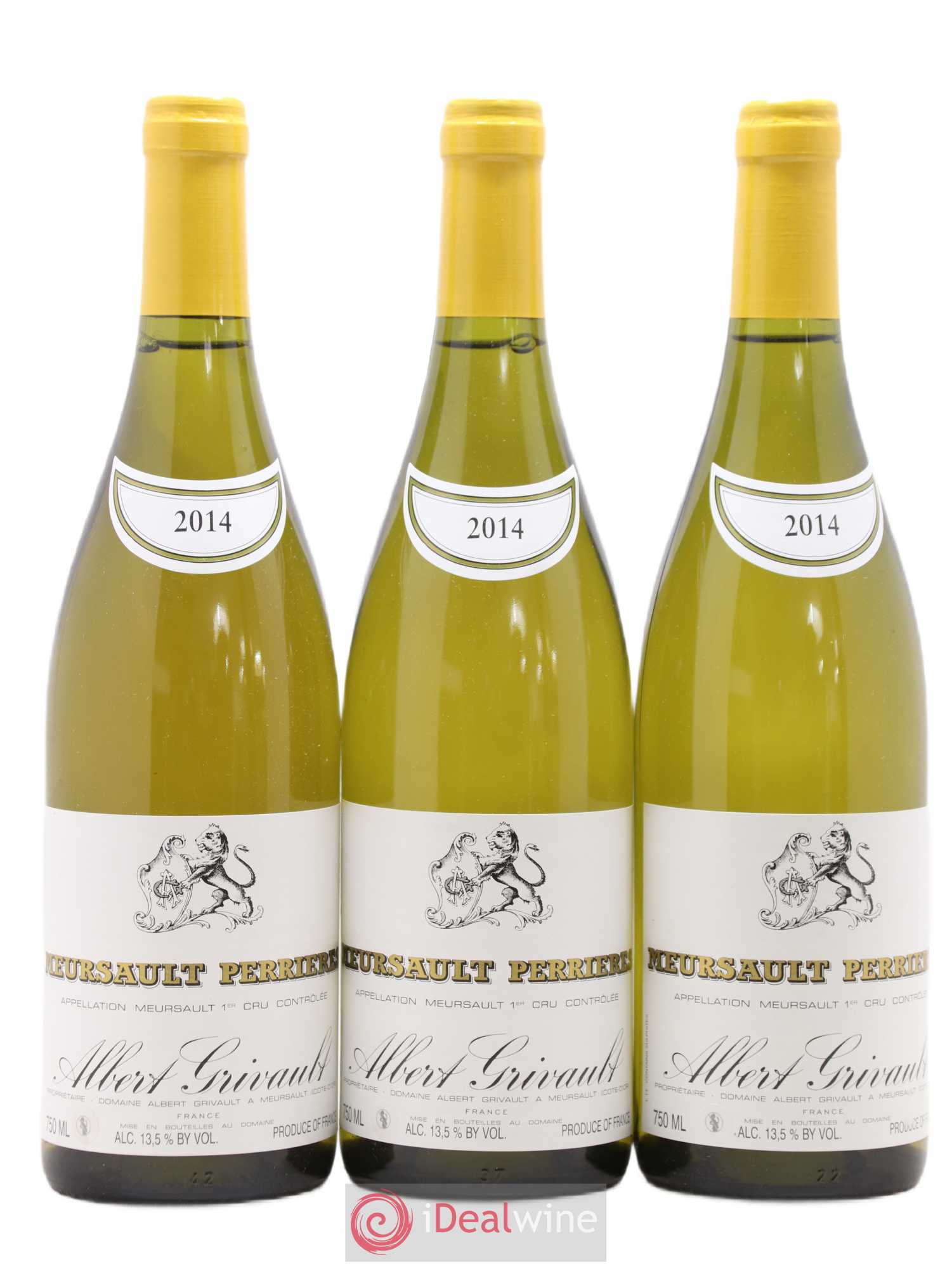 Meursault 1er Cru Perrières Albert Grivault 2014 - Lot de 3 bouteilles - 0