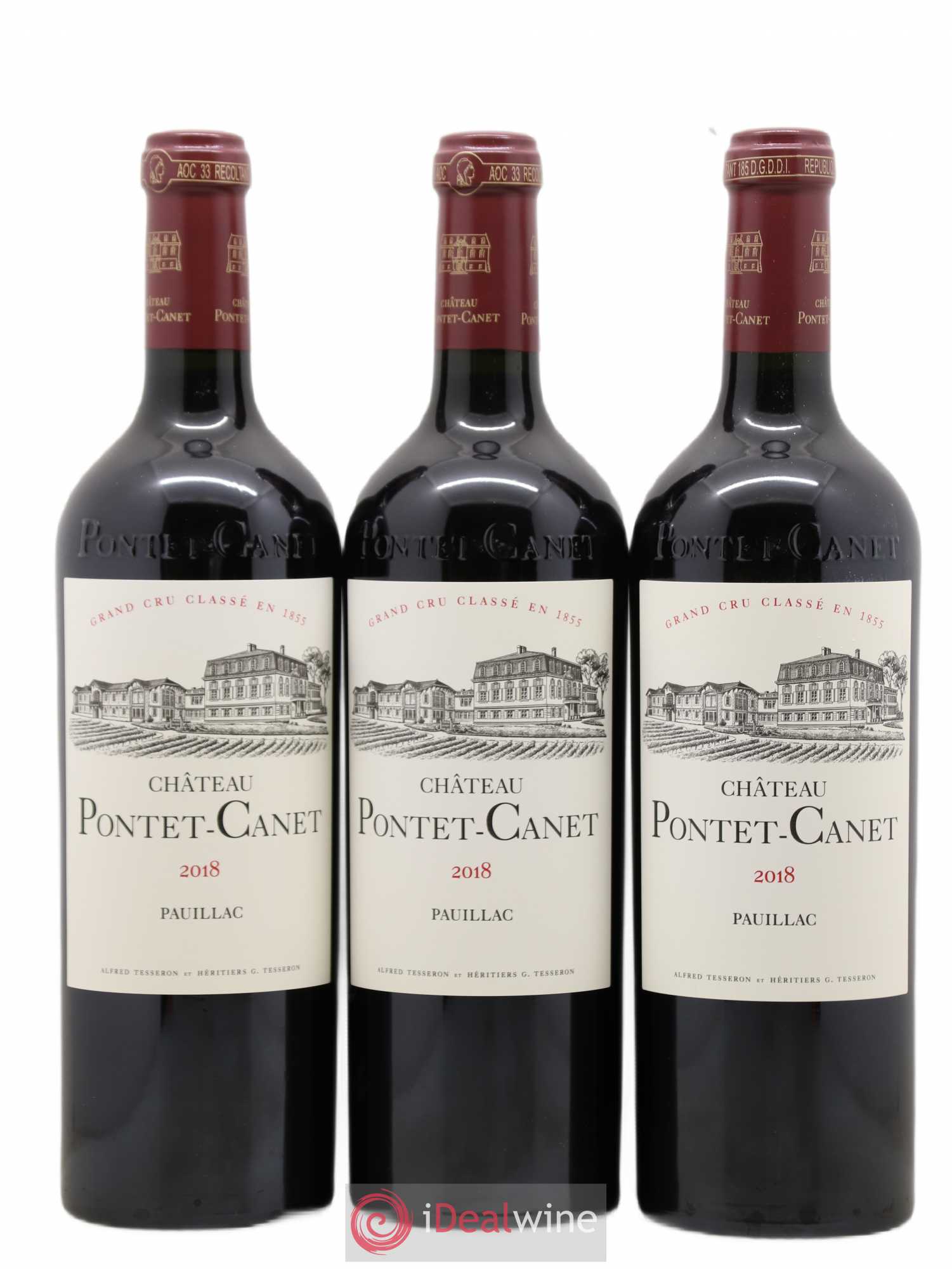 Château Pontet Canet 5ème Grand Cru Classé 2018 - Lot de 6 bouteilles - 1