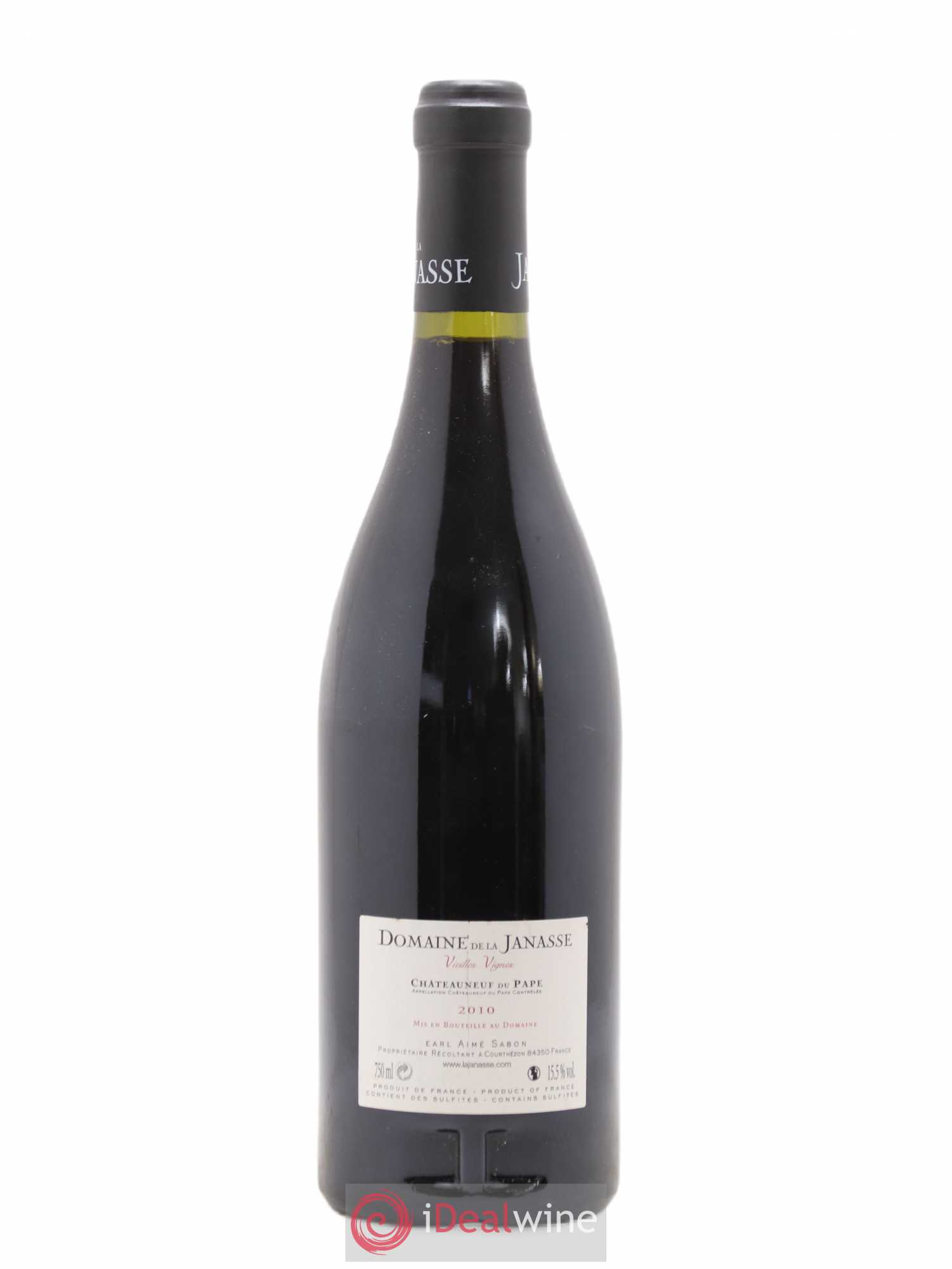 Châteauneuf-du-Pape Cuvée Vieilles Vignes La Janasse (Domaine de) 2010 - Lot de 1 bouteille - 1