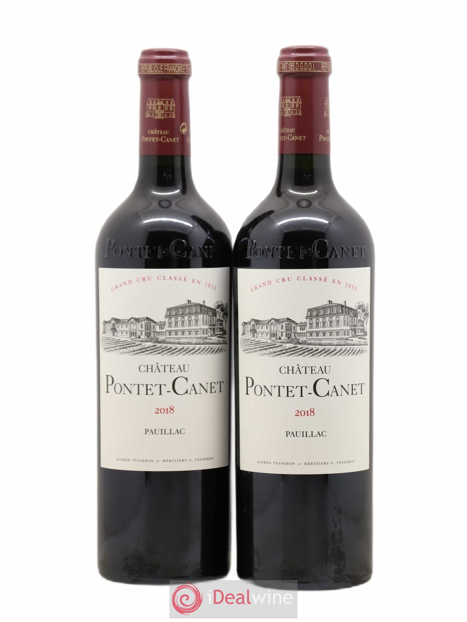 Château Pontet Canet 5ème Grand Cru Classé 2018 - Lot de 2 bouteilles - 0