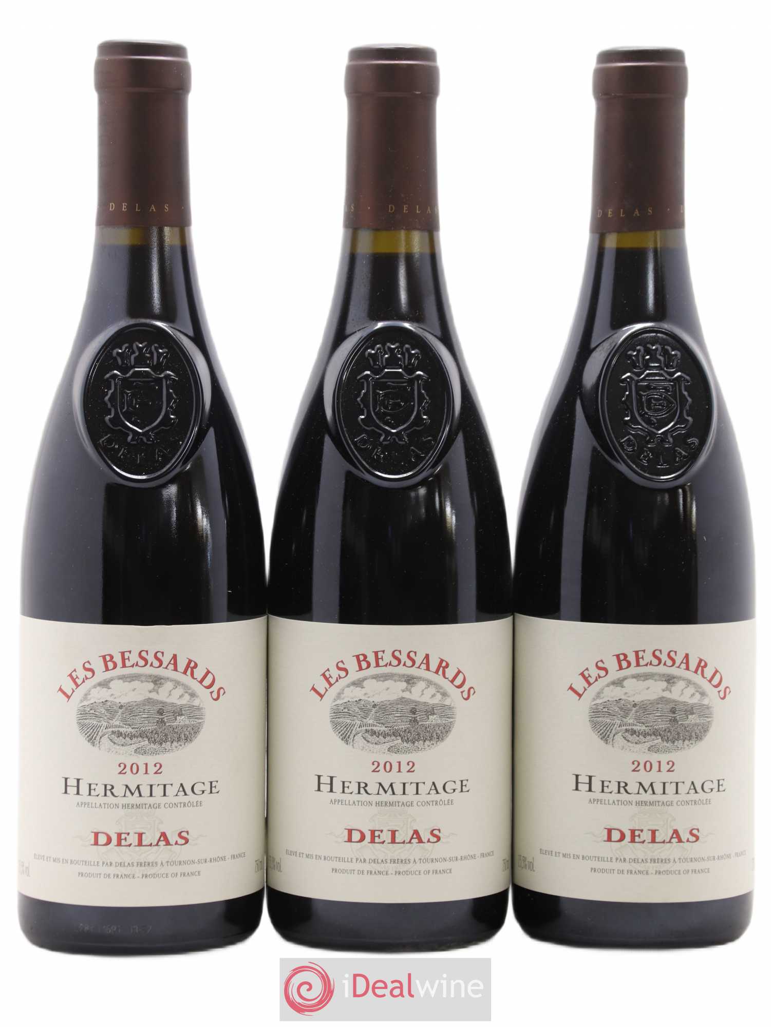 Hermitage Les Bessards Delas Frères 2012 - Lot de 3 bouteilles - 0