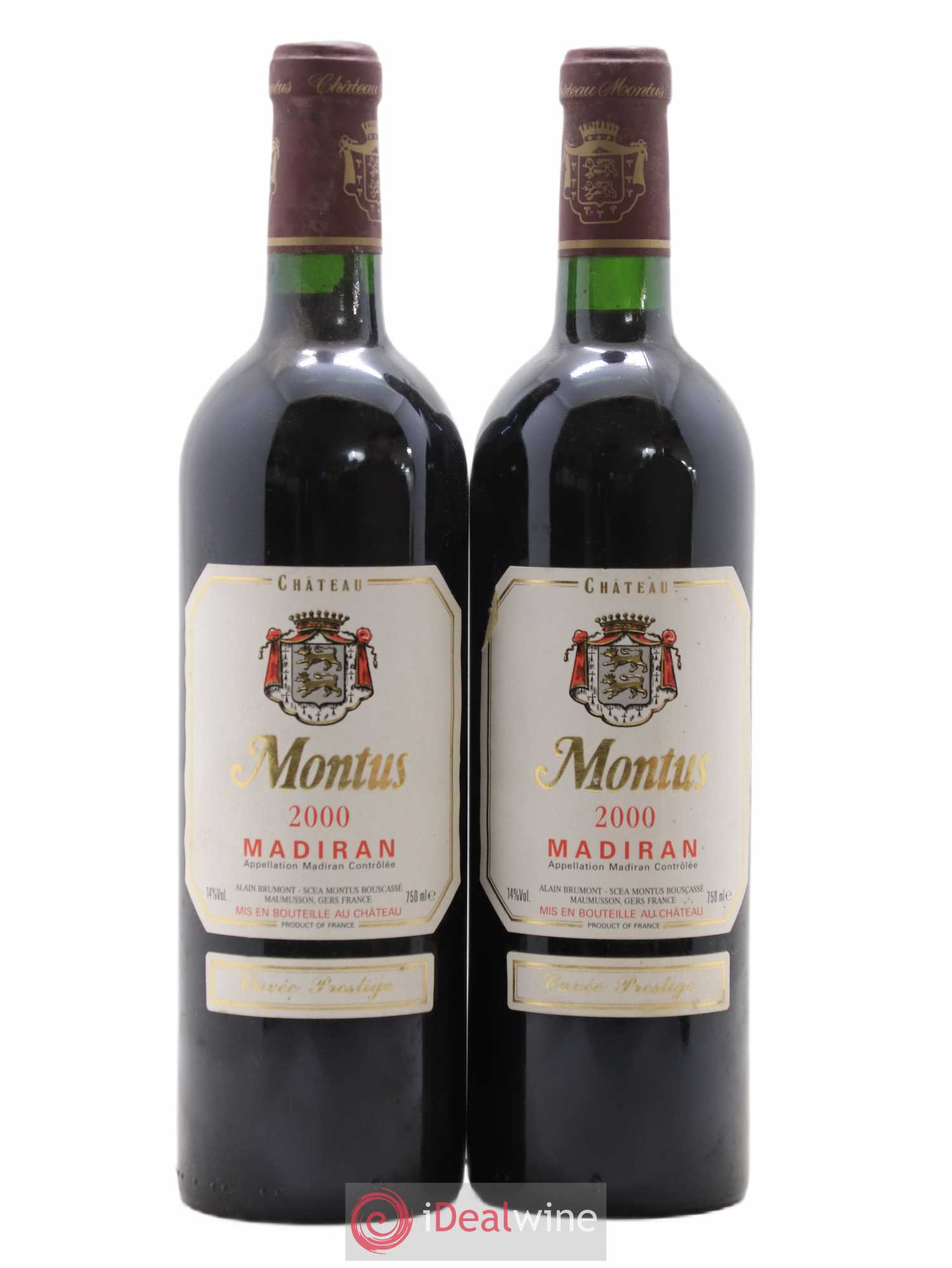 Madiran Château Montus-Prestige Alain Brumont 2000 - Lot de 2 bouteilles - 0
