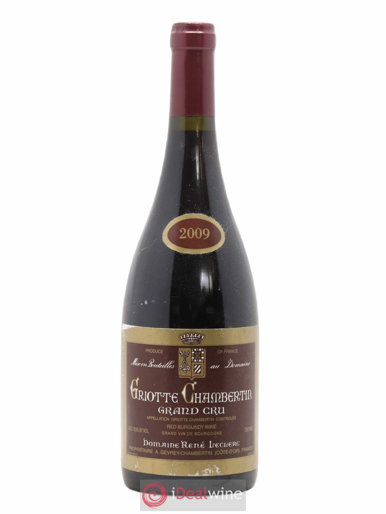 Griotte-Chambertin Grand Cru Leclerc 2009 - Lot de 1 bouteille - 0