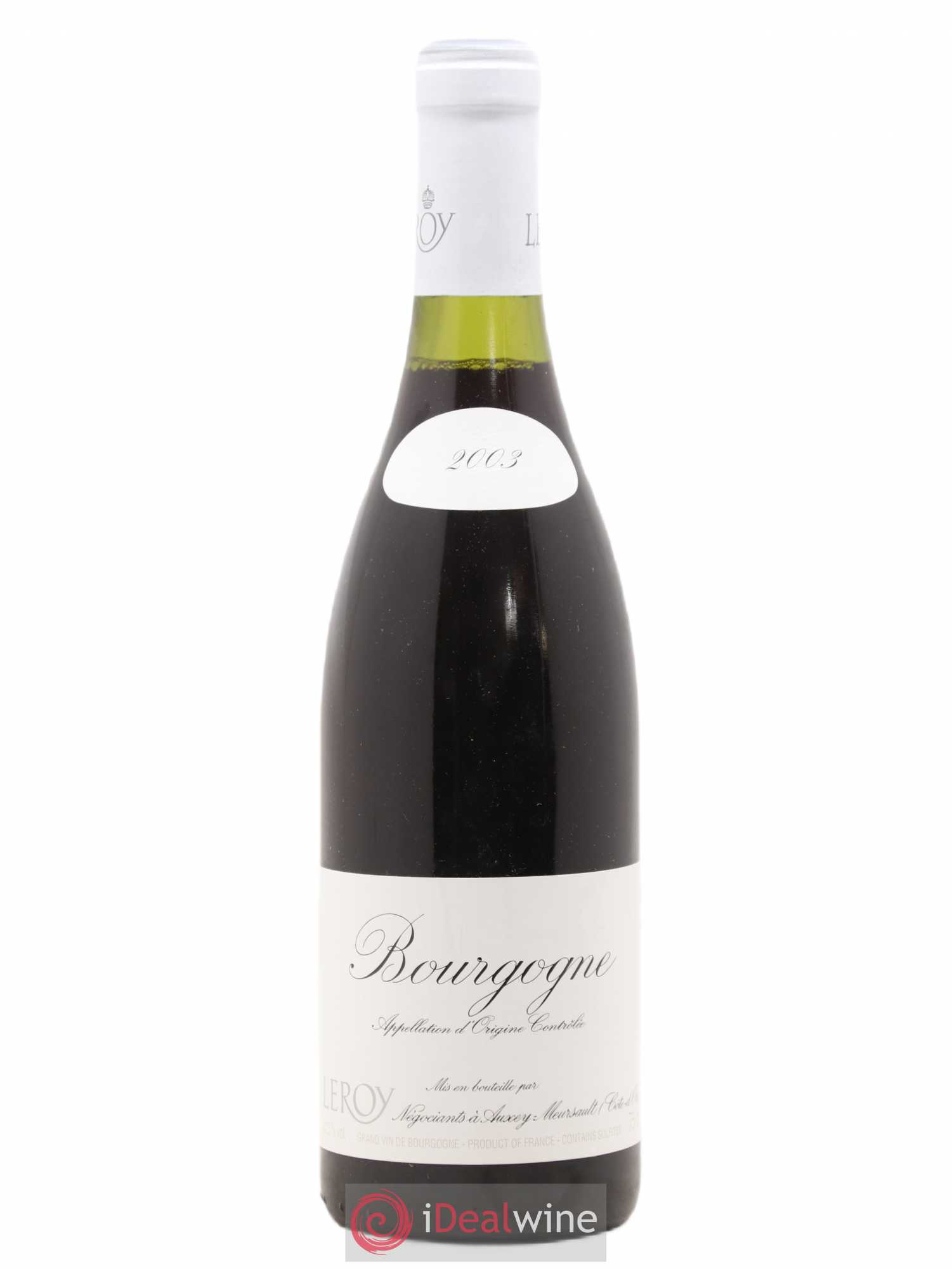 Bourgogne Leroy SA 2003 - Lot de 1 bouteille - 0