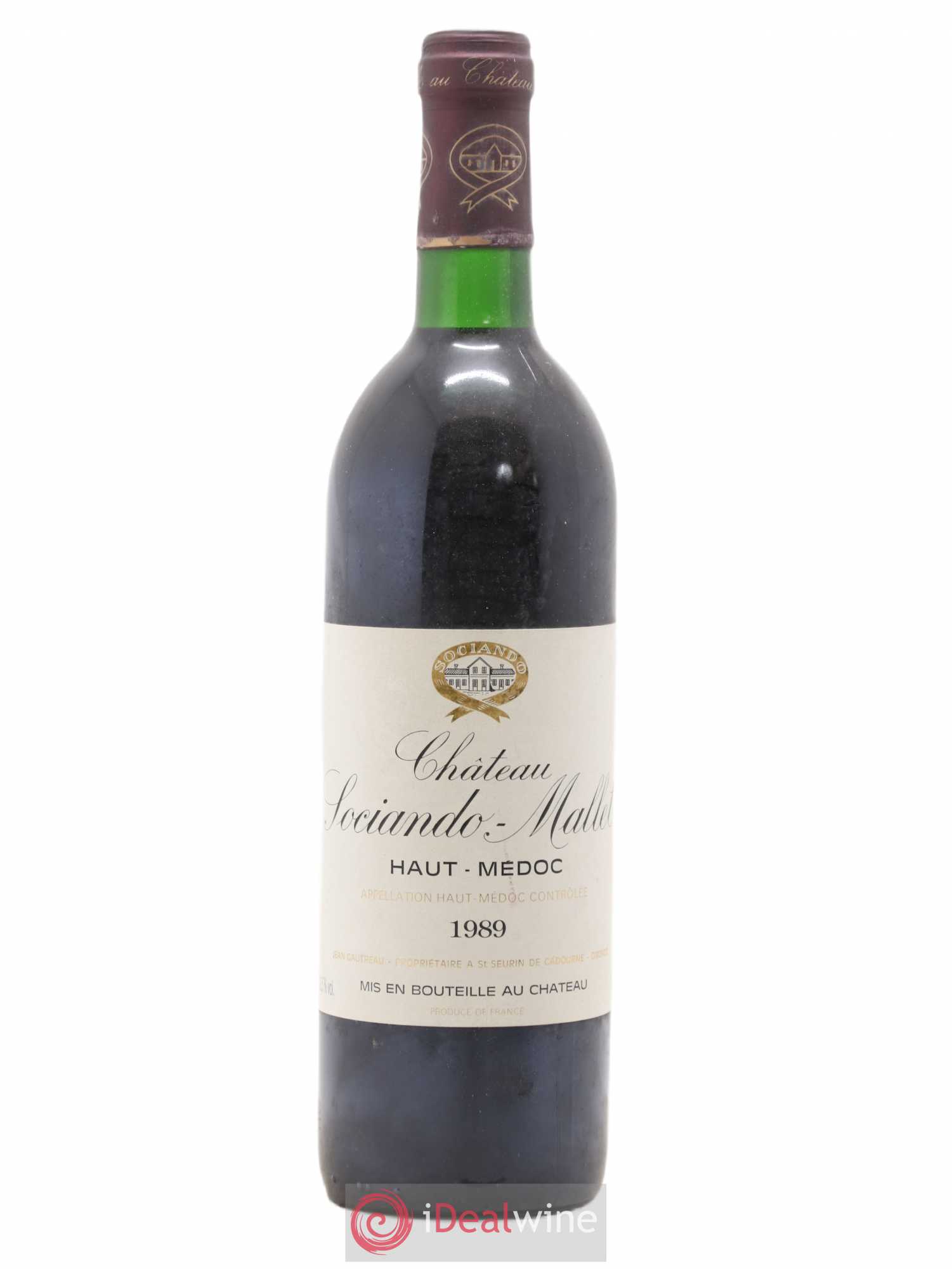 Château Sociando Mallet 1989 - Lot de 1 bouteille - 0