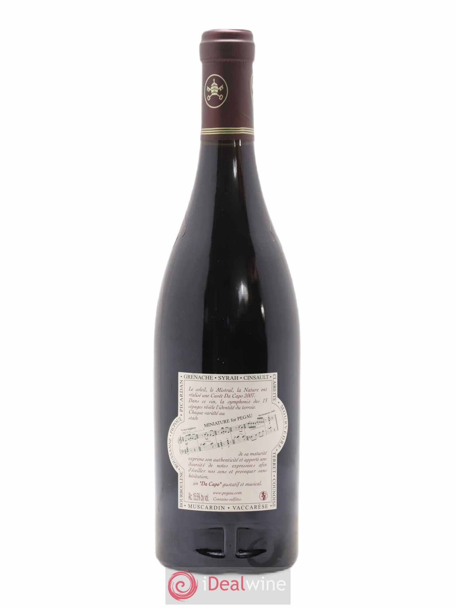 Châteauneuf-du-Pape Domaine du Pégau Cuvée Da Capo Paul et Laurence Féraud 2007 - Lot de 1 bouteille - 1