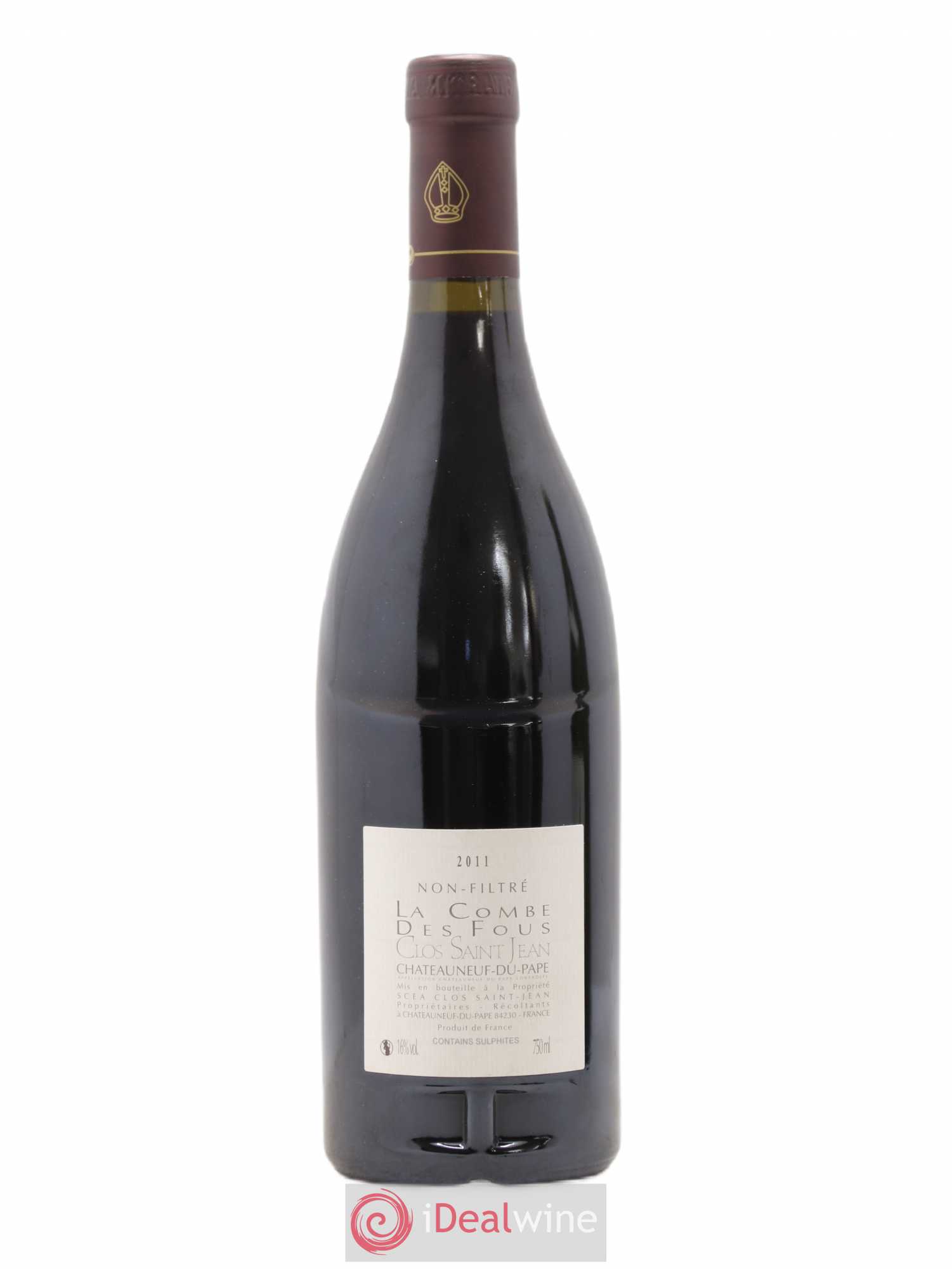 Châteauneuf-du-Pape Clos Saint-Jean La Combe des Fous Pascal et Vincent Maurel 2011 - Lot de 1 bouteille - 1