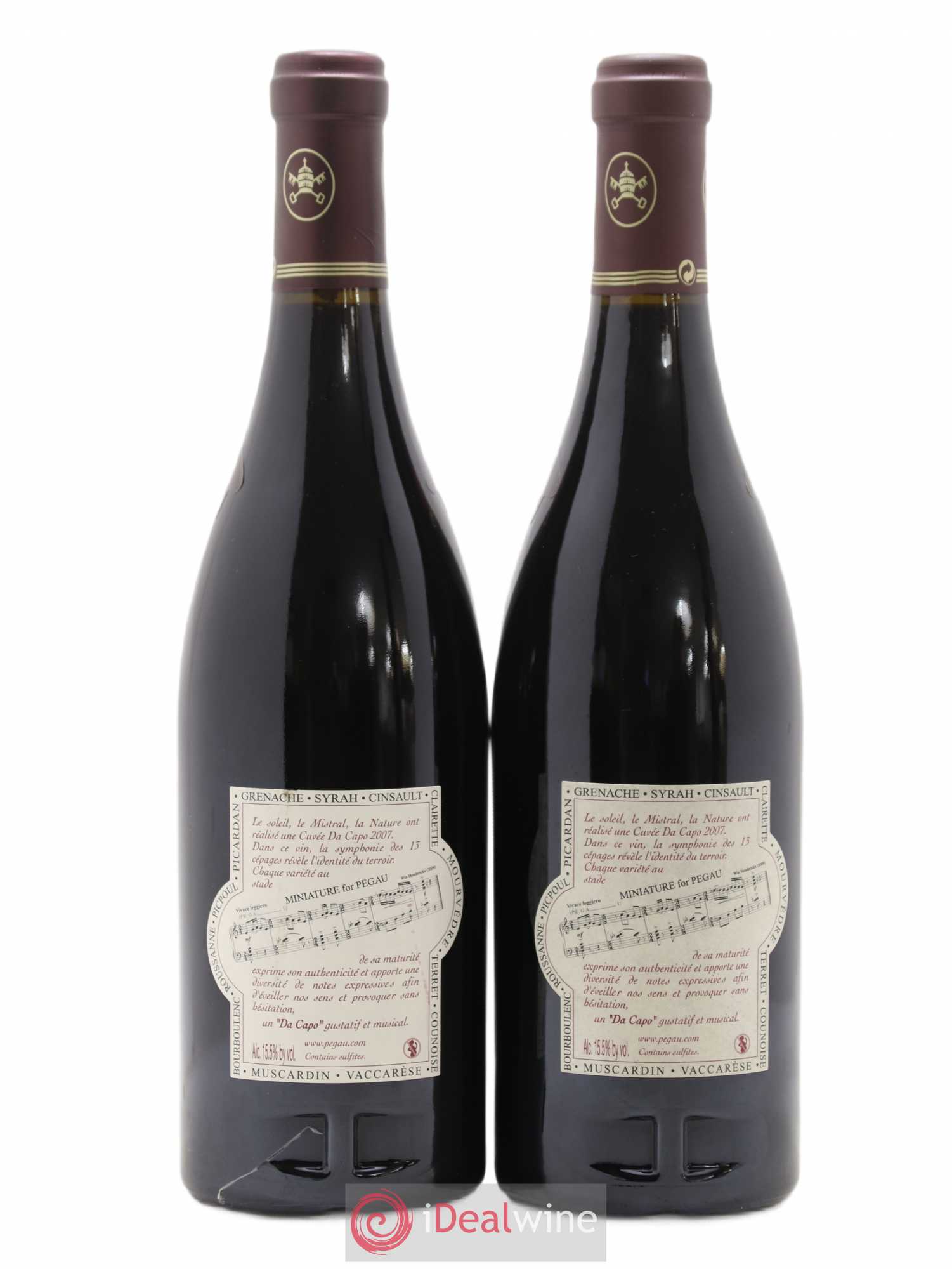 Châteauneuf-du-Pape Domaine du Pégau Cuvée Da Capo Paul et Laurence Féraud 2007 - Lot de 2 bouteilles - 1