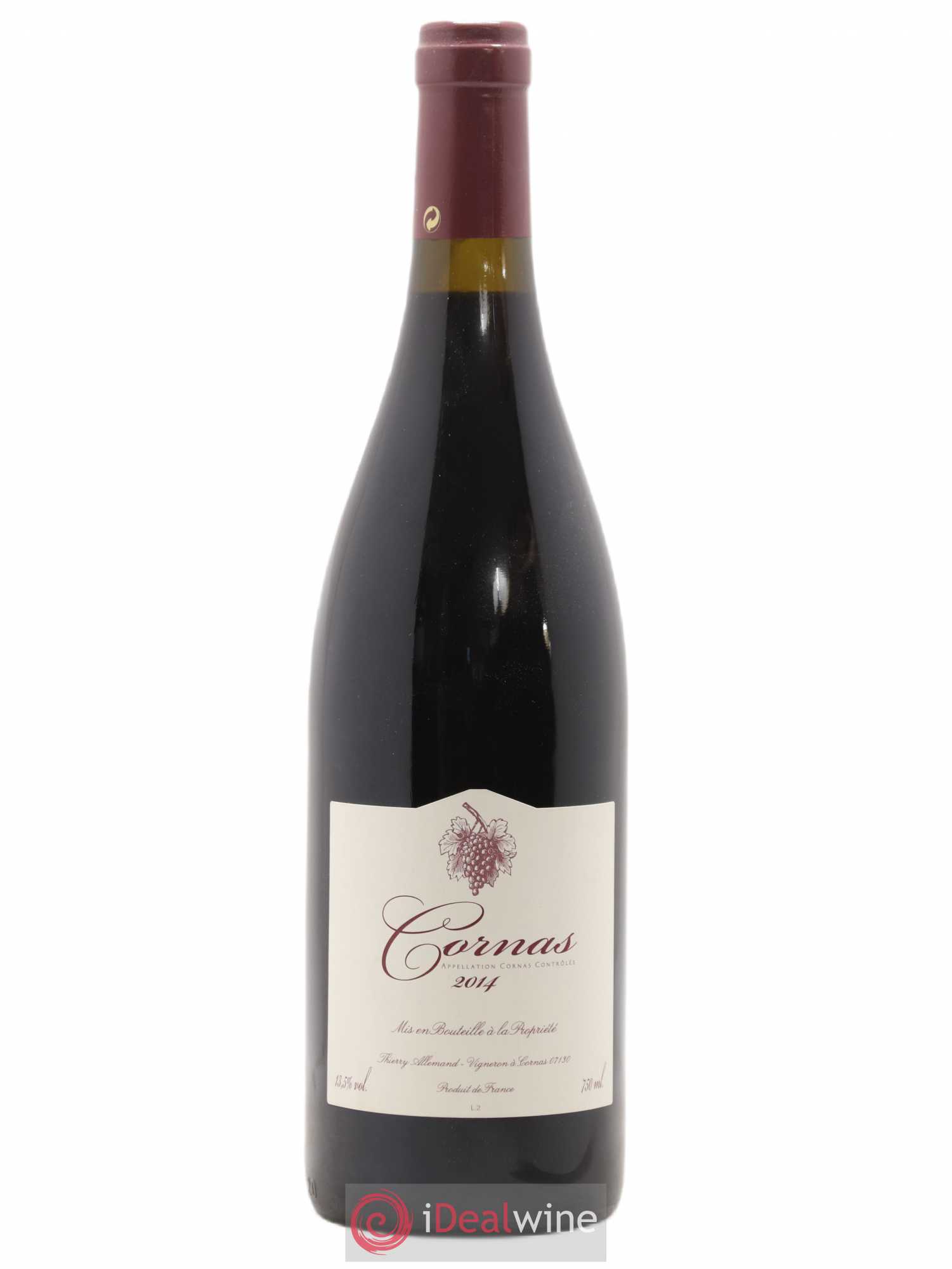 Cornas Cuvée sans soufre Thierry Allemand 2014 - Lot de 1 bouteille - 0