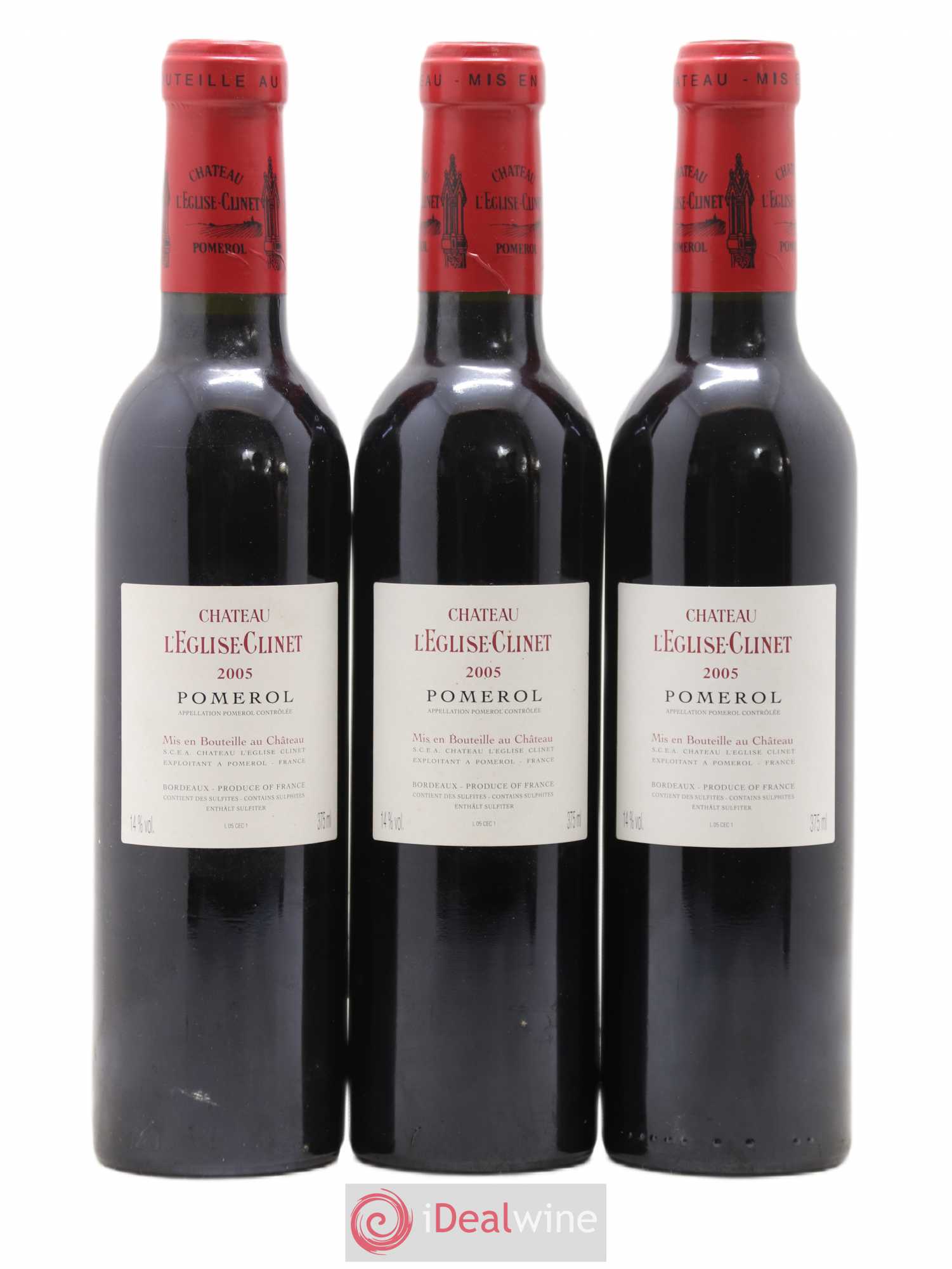 Château l' Église Clinet 2005 - Lot de 3 demi bouteilles - 1