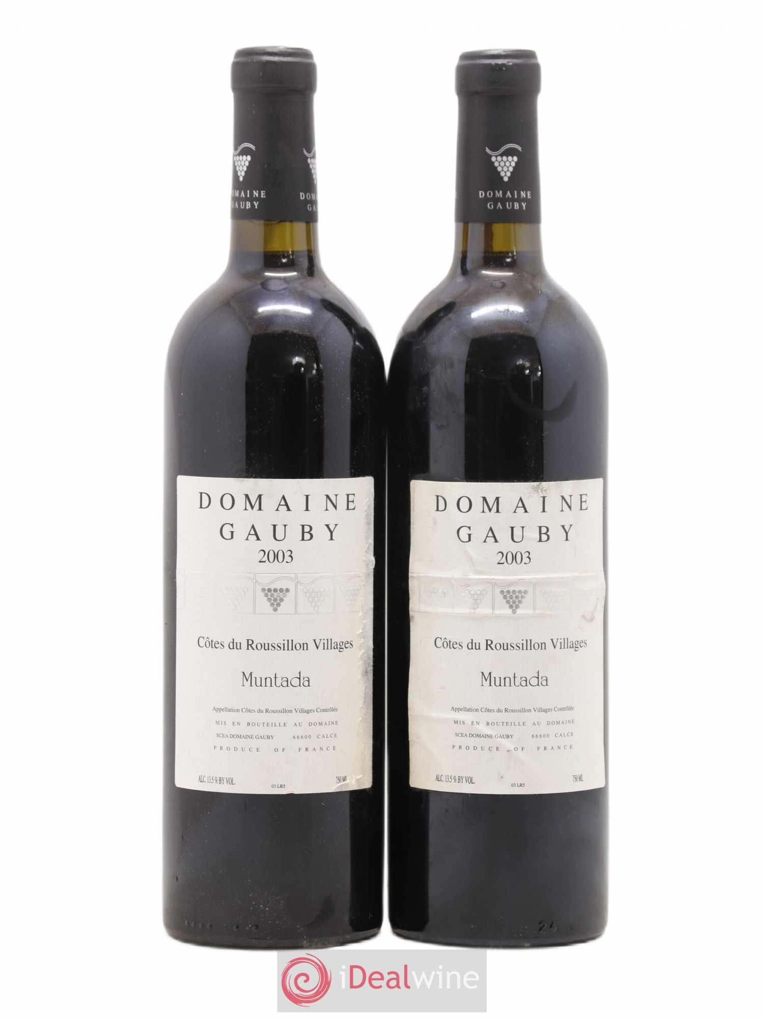 Côtes Catalanes (anciennement Côtes du Roussillon Villages) La Muntada Gauby (Domaine) 2003 - Lot de 2 bouteilles - 0