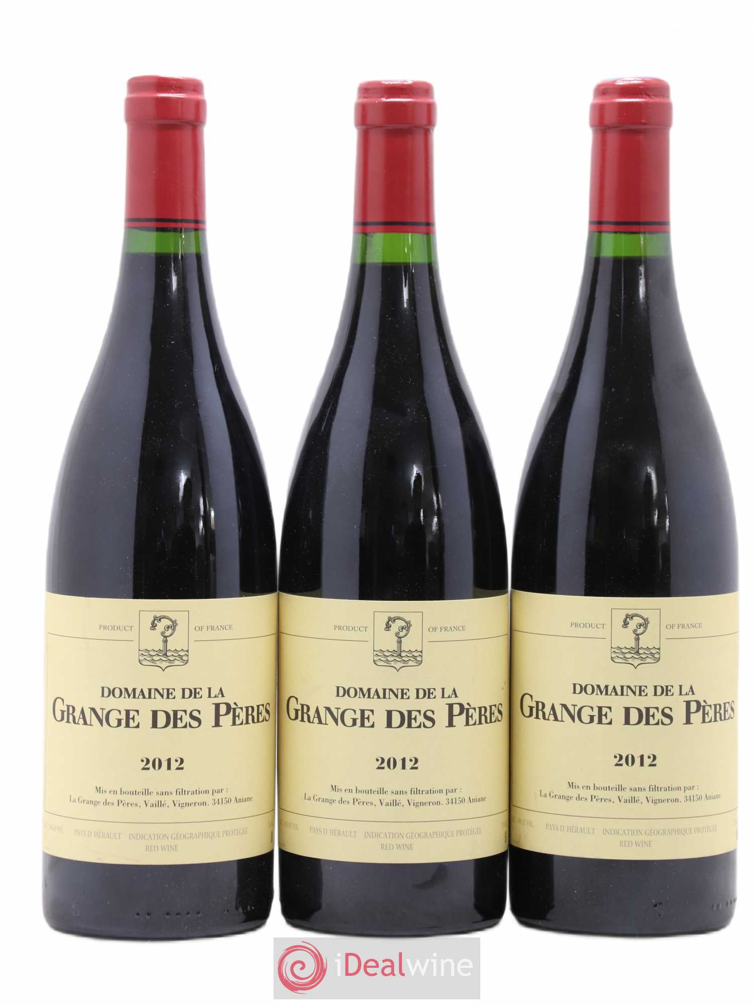Pays d'Hérault Grange des Pères Laurent Vaillé 2012 - Lot de 3 bouteilles - 0