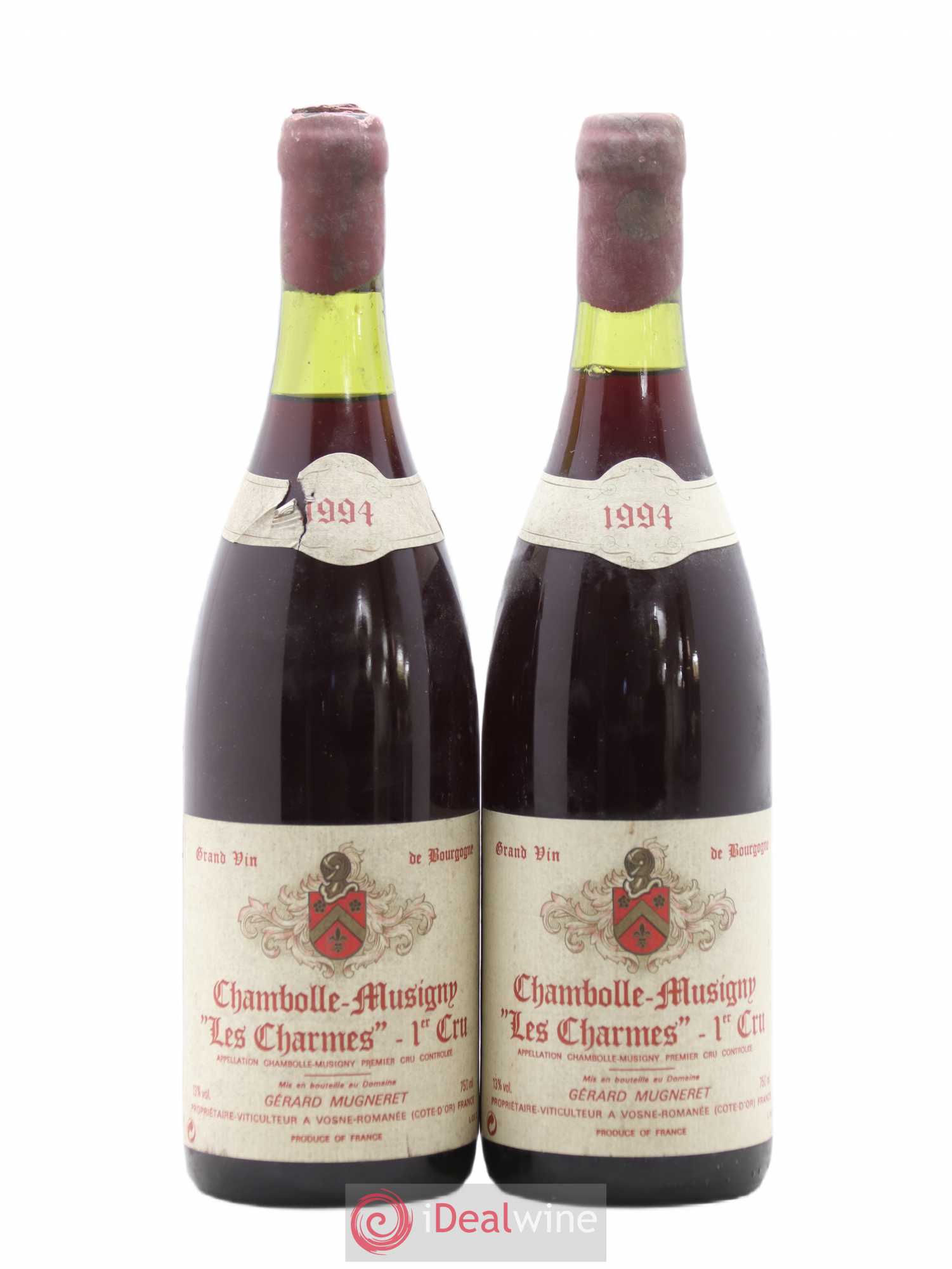 Chambolle-Musigny 1er Cru Les Charmes Gérard Mugneret 1994 - Lot de 2 bouteilles - 0