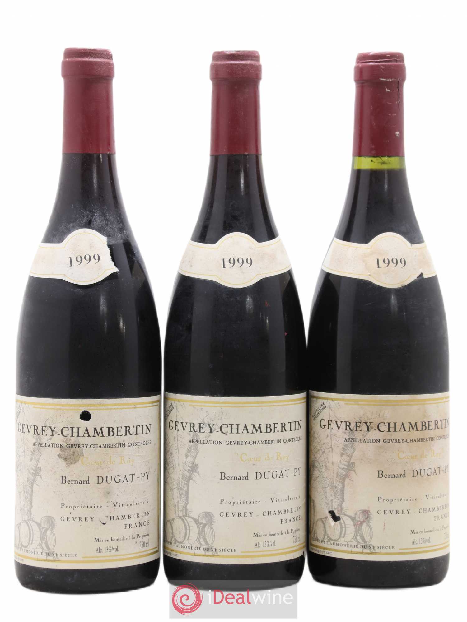 Gevrey-Chambertin Coeur de Roy Très Vieilles Vignes Dugat-Py 1999 - Lot de 3 bouteilles - 0