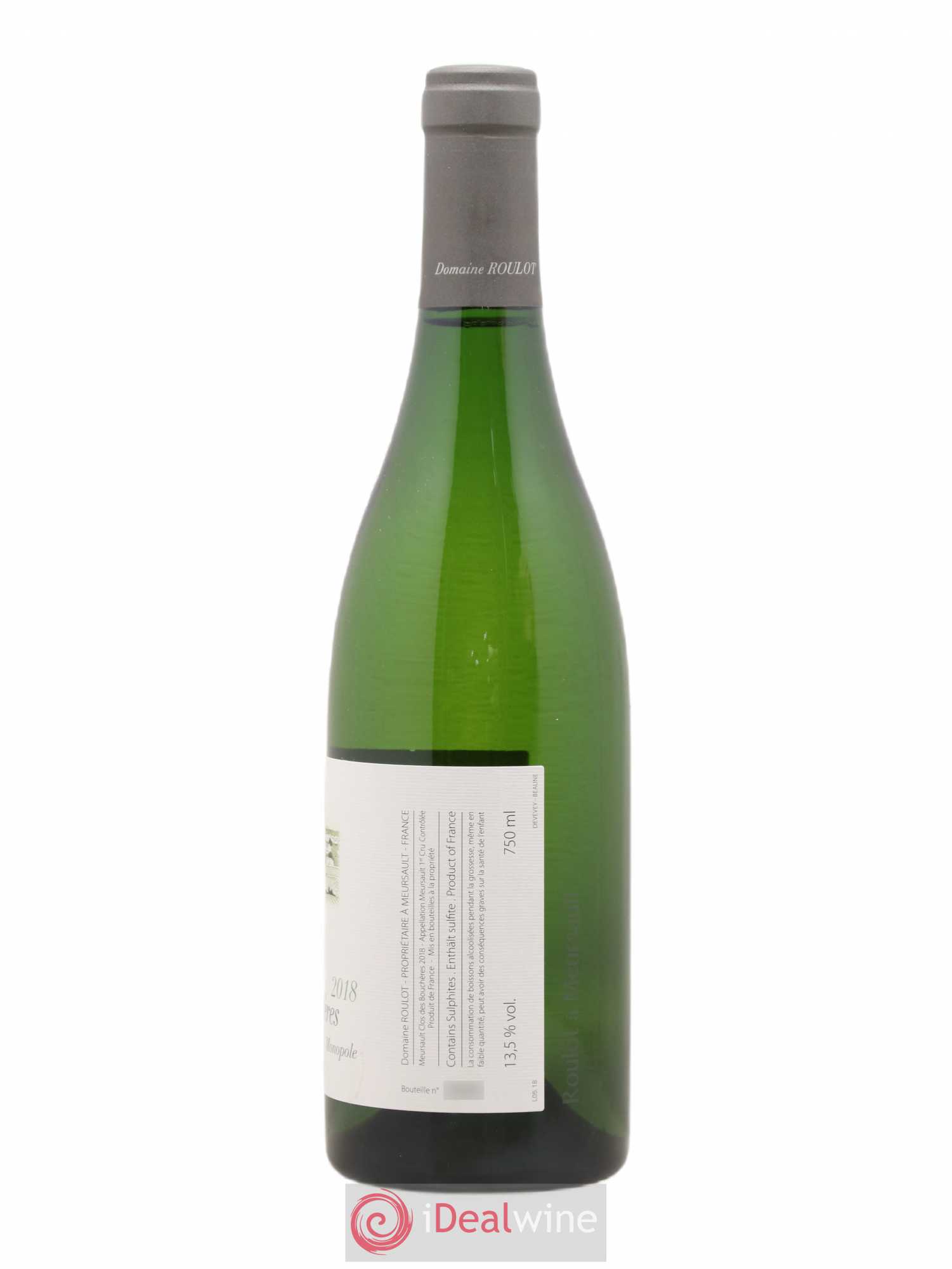Meursault 1er Cru Clos des Bouchères Roulot (Domaine) 2018 - Lot de 1 bouteille - 1