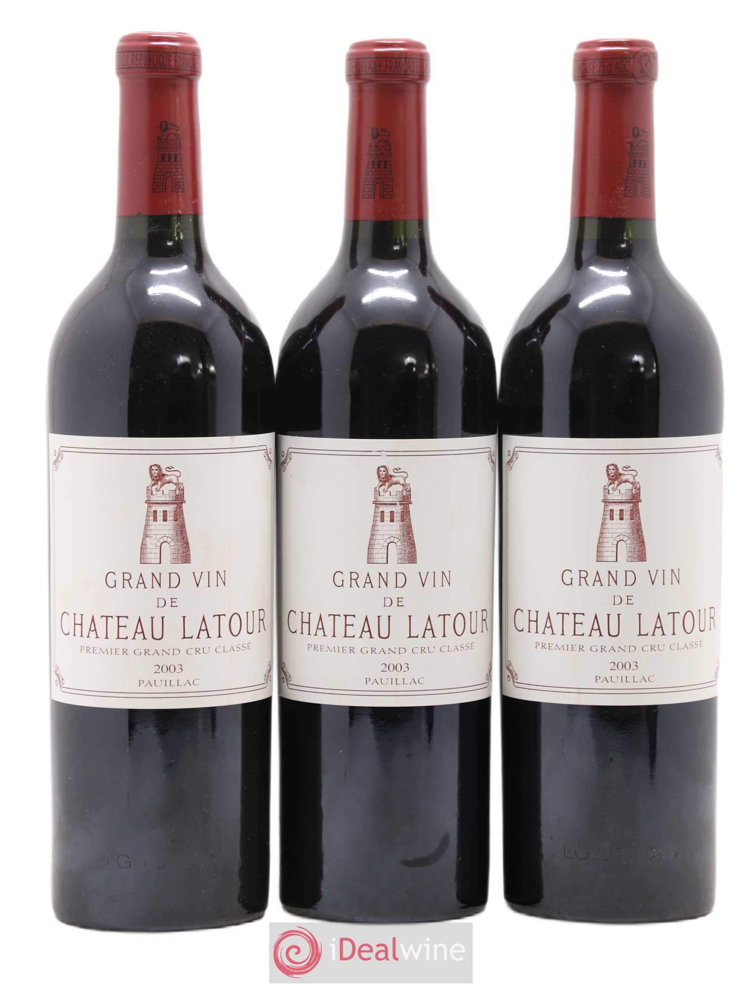 Château Latour 1er Grand Cru Classé 2003 - Lot de 3 bouteilles - 0