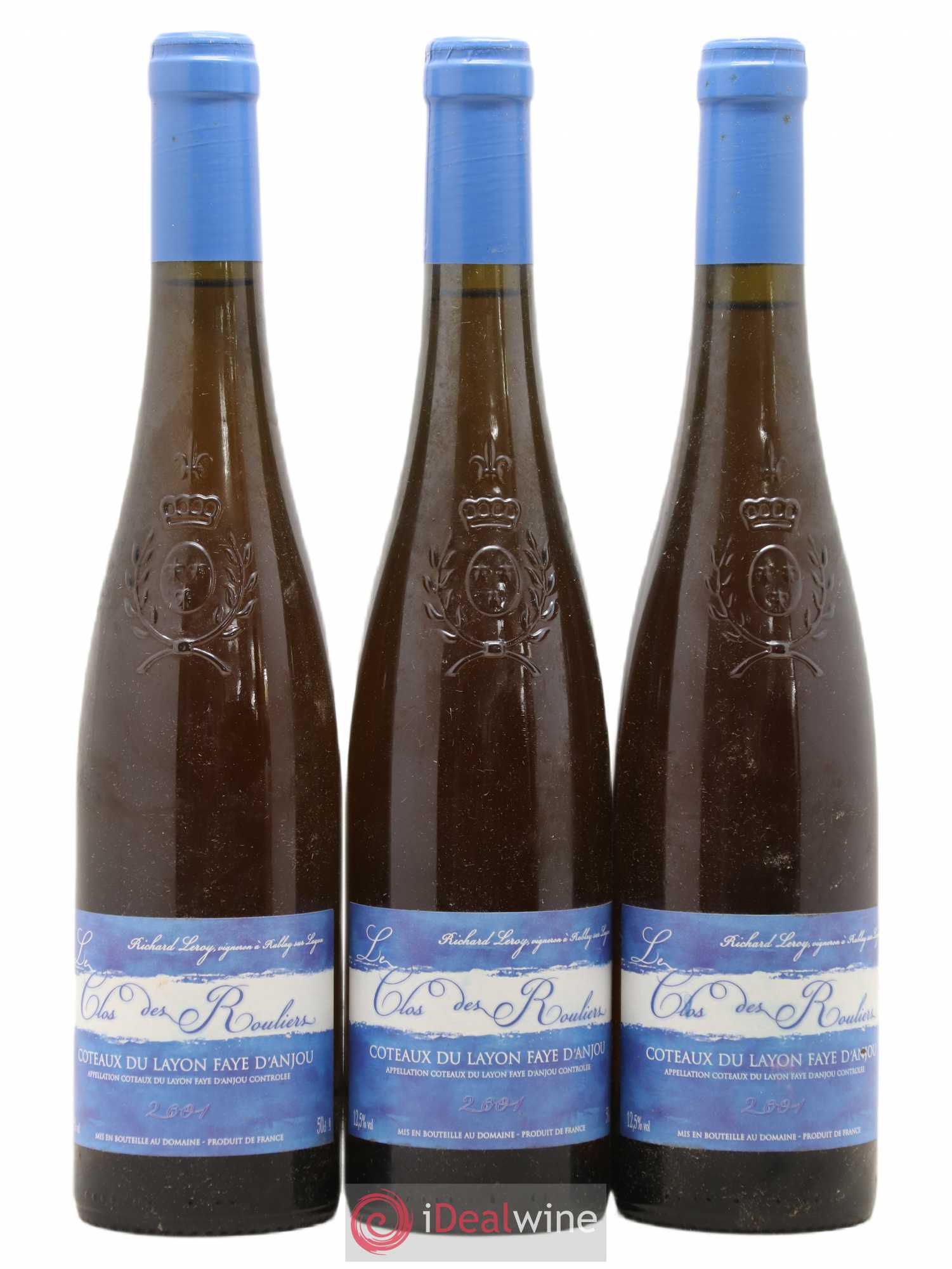 Coteaux du Layon Faye d'Anjou Clos des Rouliers Richard Leroy 50cl 2001 - Lotto di 3 bottiglie - 0