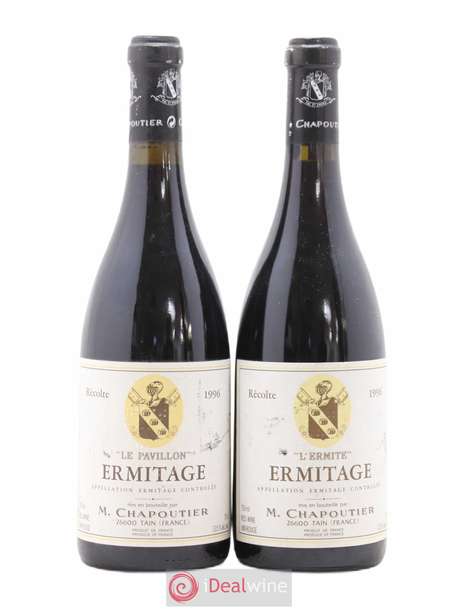 Hermitage Ermitage l'Ermite Chapoutier 1996 - Lot de 2 bouteilles - 0