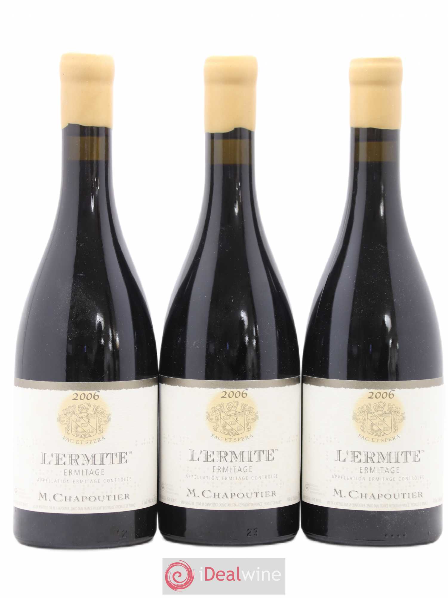 Hermitage Ermitage l'Ermite Chapoutier 2006 - Lot de 3 bouteilles - 0